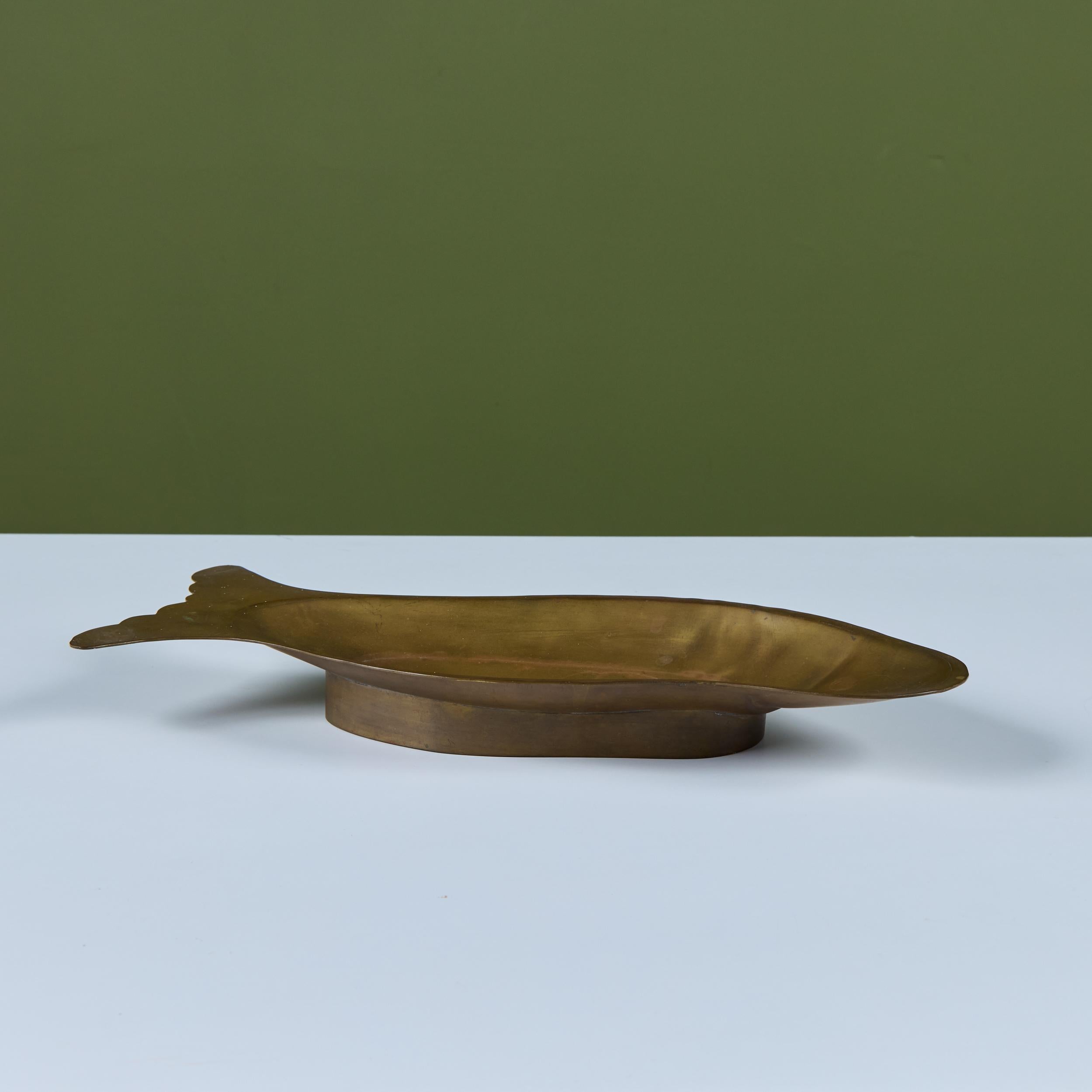 Brass Footed Fish Dish For Sale 6