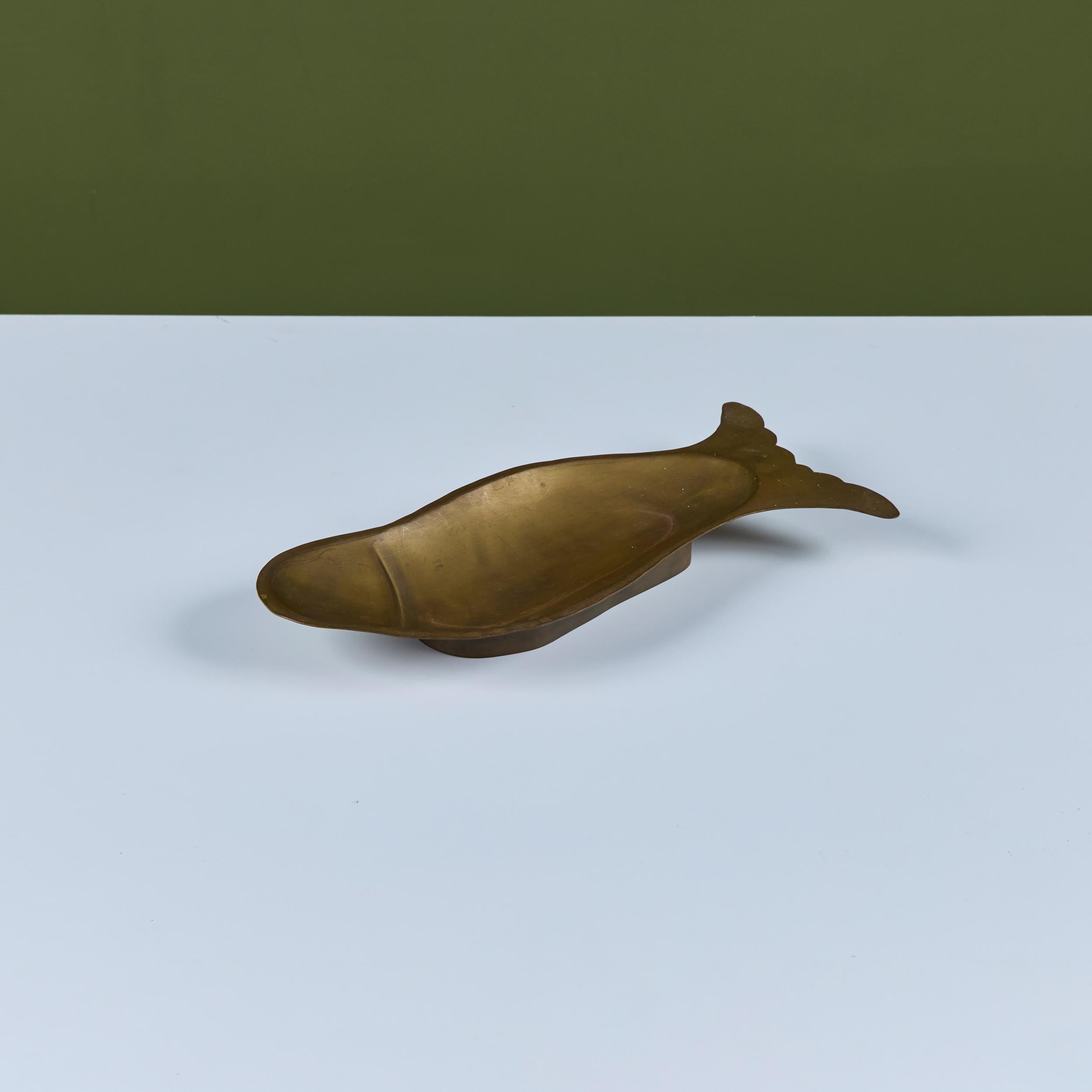 Brass Footed Fish Dish For Sale 1
