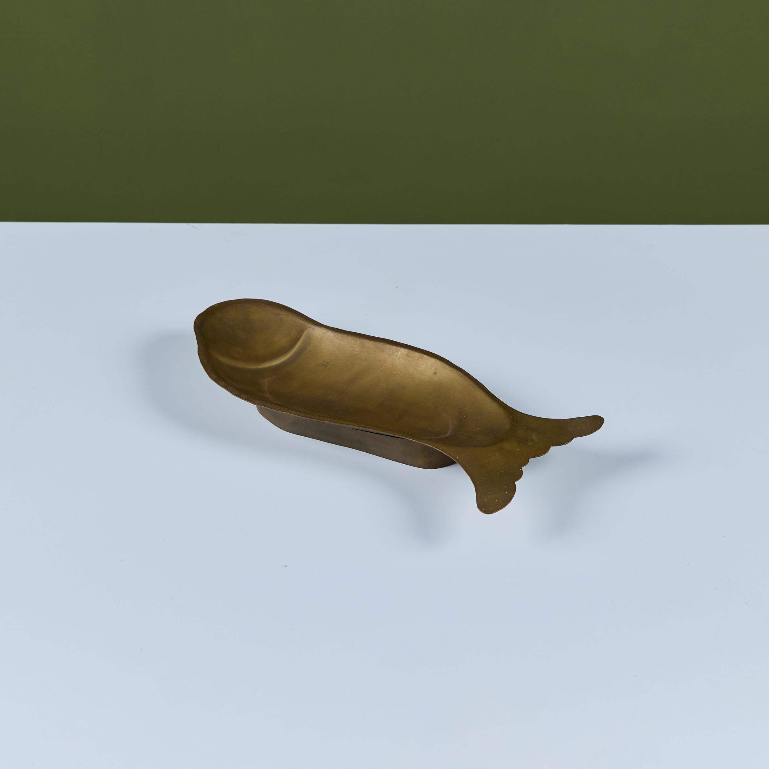 Brass Footed Fish Dish For Sale 2
