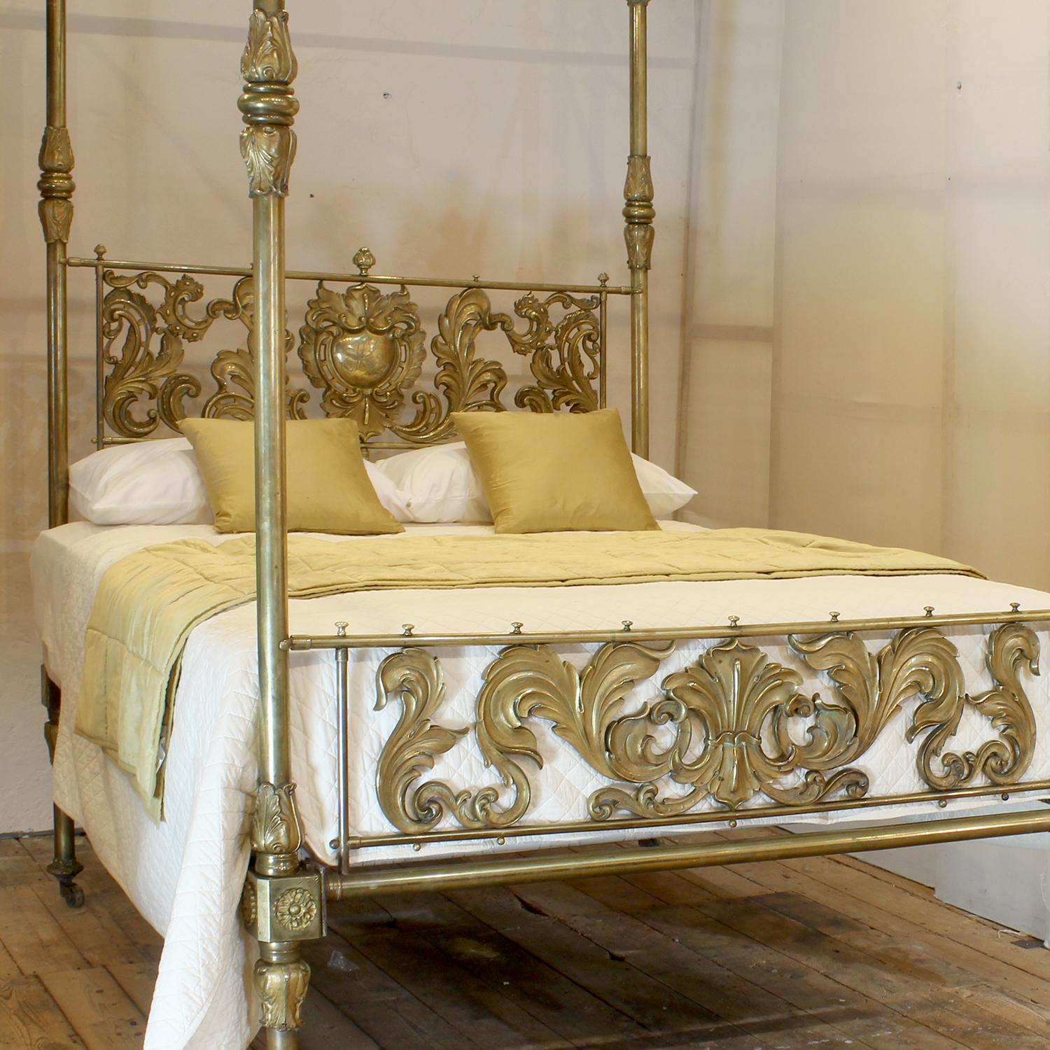 William IV Brass Four Poster Bed c.1831-1836 by R W Winfield for Prince of Ottoman Empire For Sale