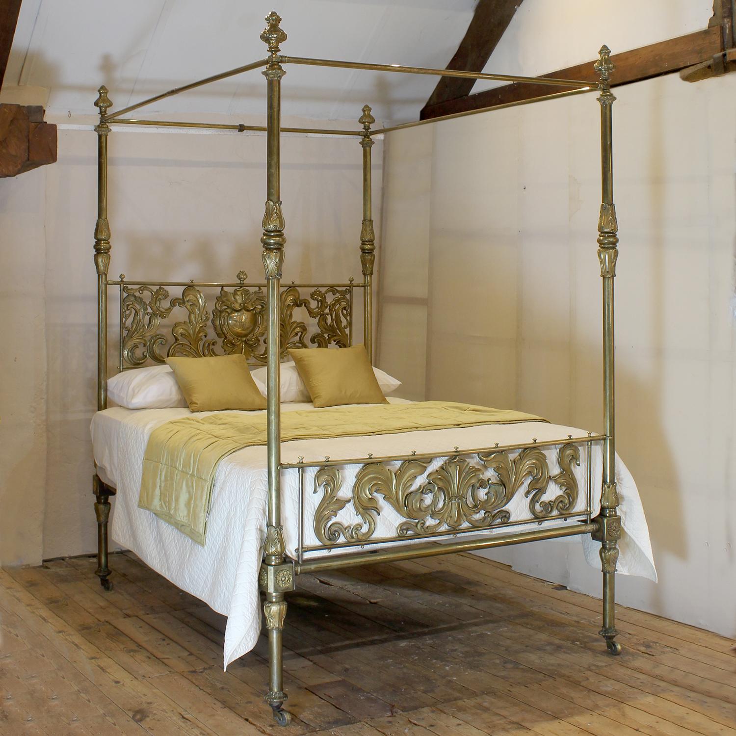 An important museum quality brass four poster bed made by R W Winfield circa 1831 to 1836 as a special commission for the prince of the Ottoman Empire in the harem of the Topkapi Palace in Istanbul.

The four substantial brass posts have cast