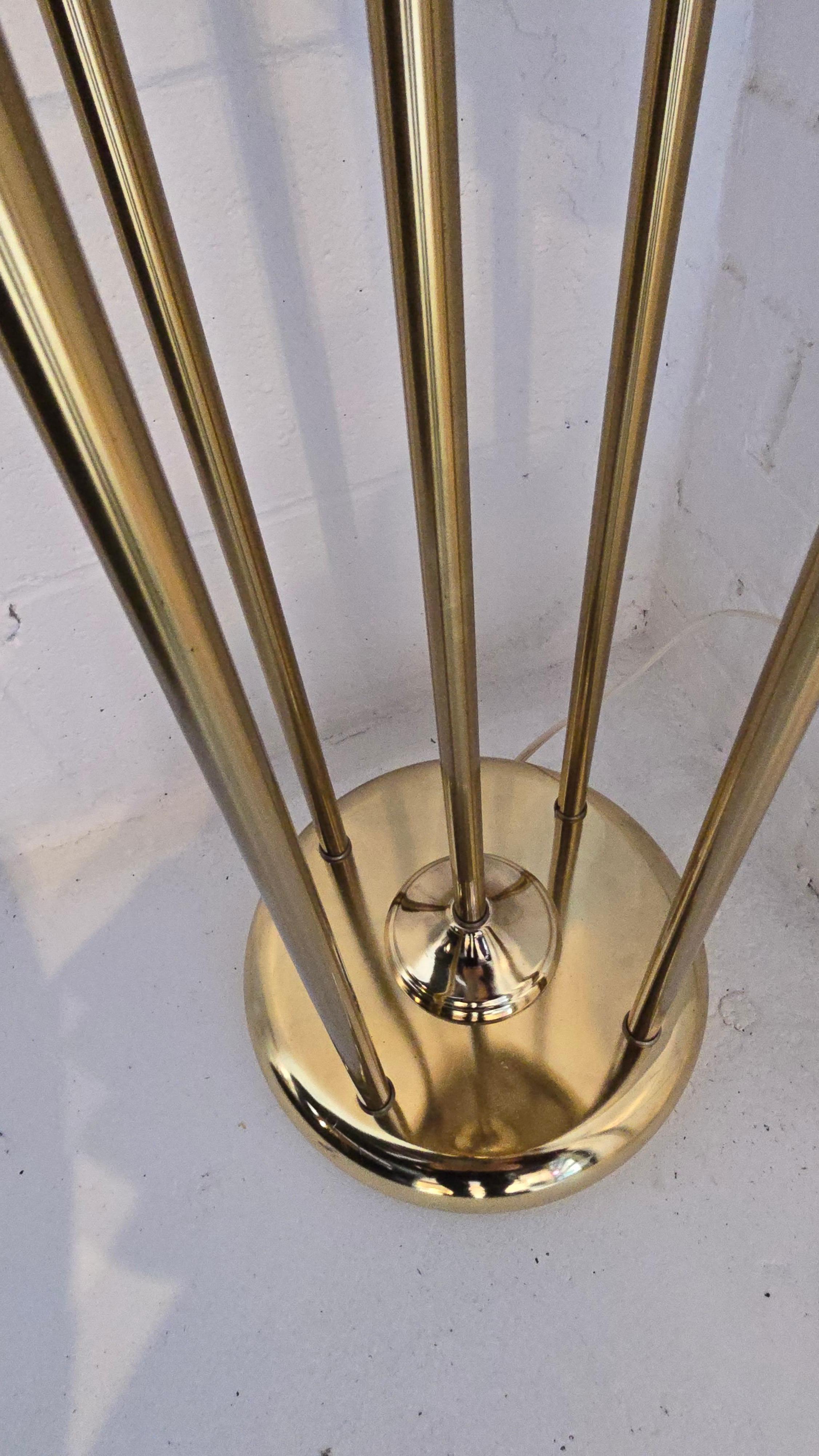 Brass Four Tier Candelabra Style Floor Lamp 4