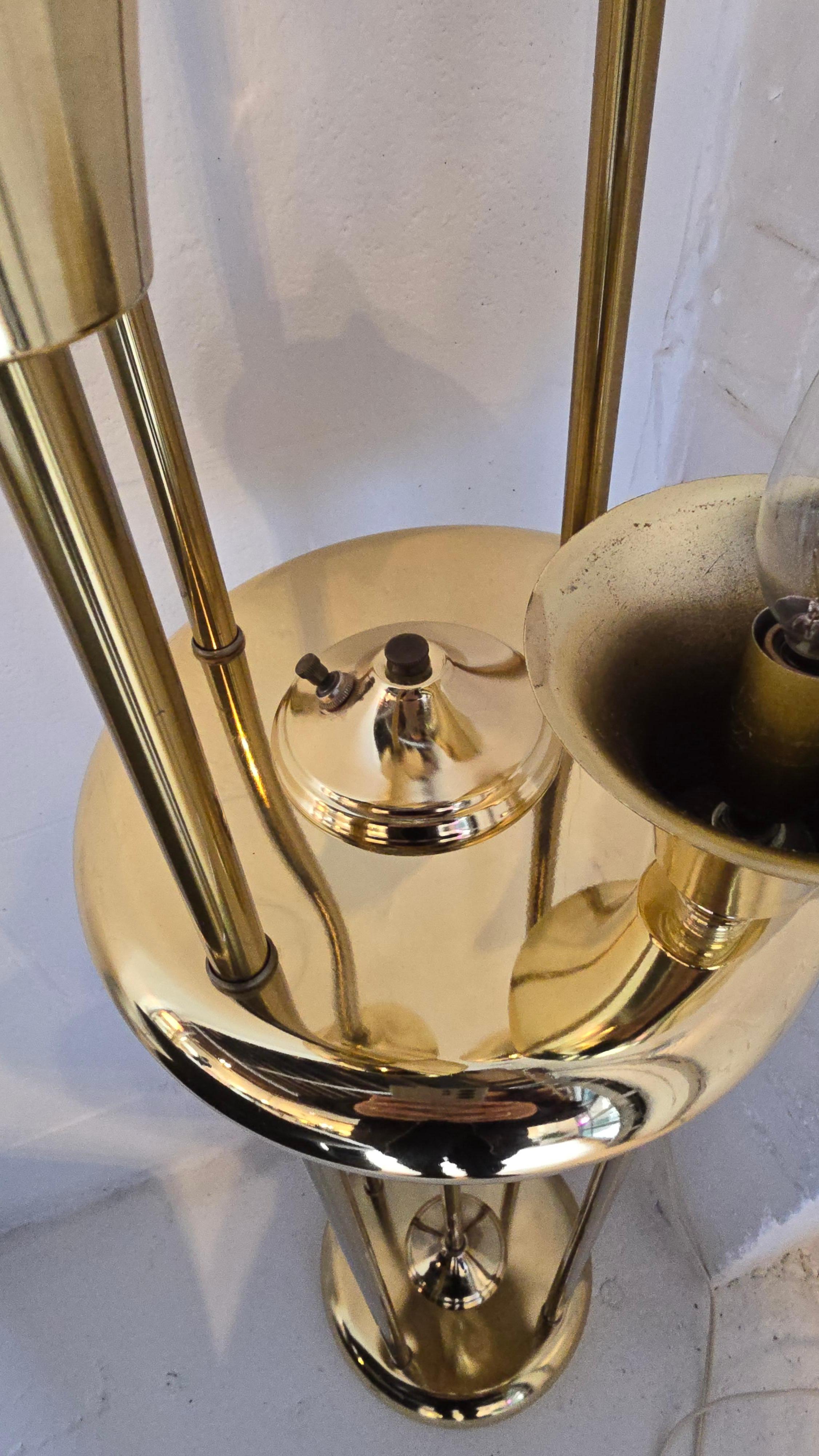 Brass Four Tier Candelabra Style Floor Lamp 5