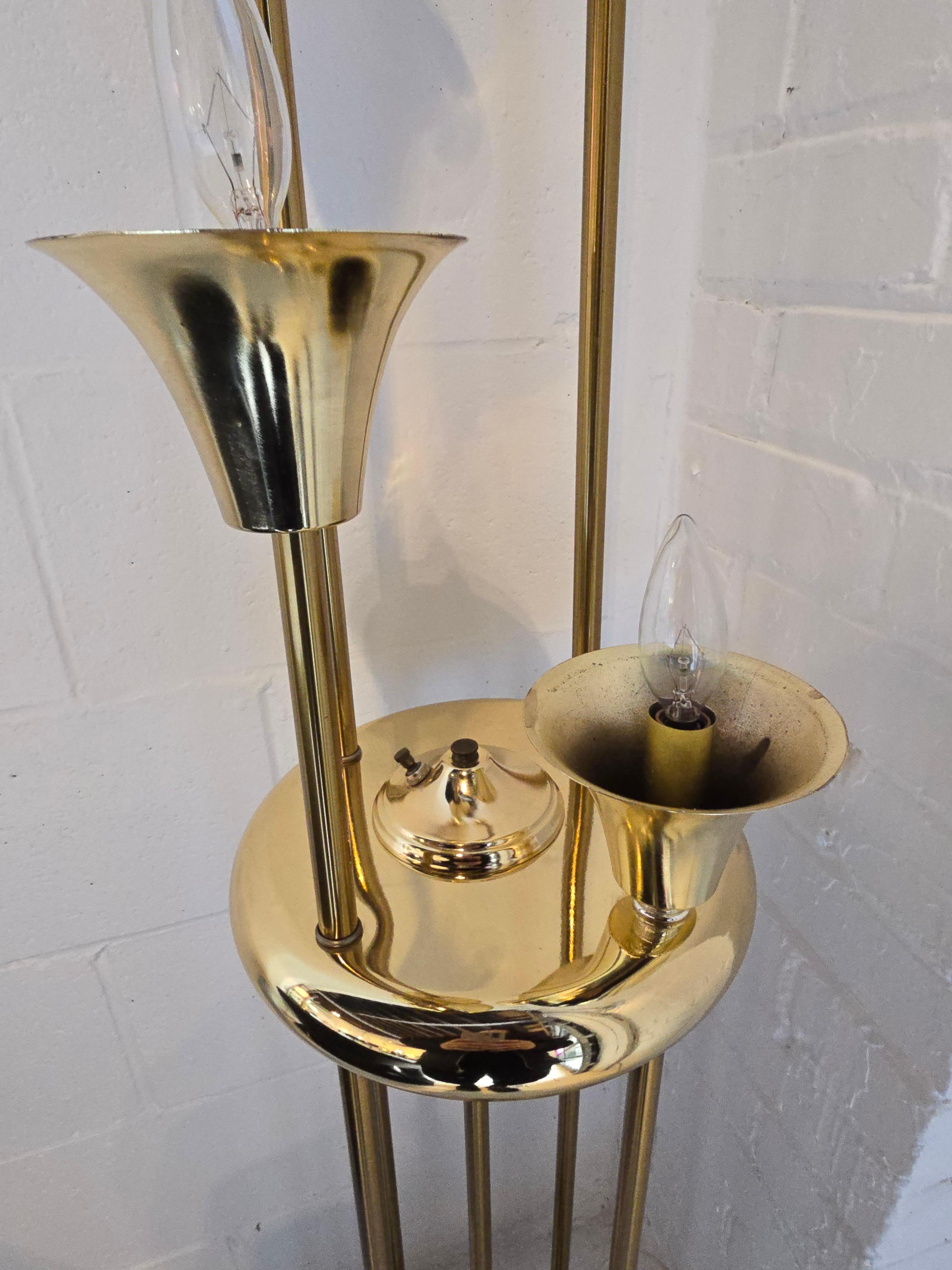 Brass Four Tier Candelabra Style Floor Lamp 1