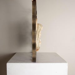 Brass Frame, Bas-Relief Depicting the Madonna with Jesus