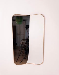 Miroir italien avec cadre en laiton