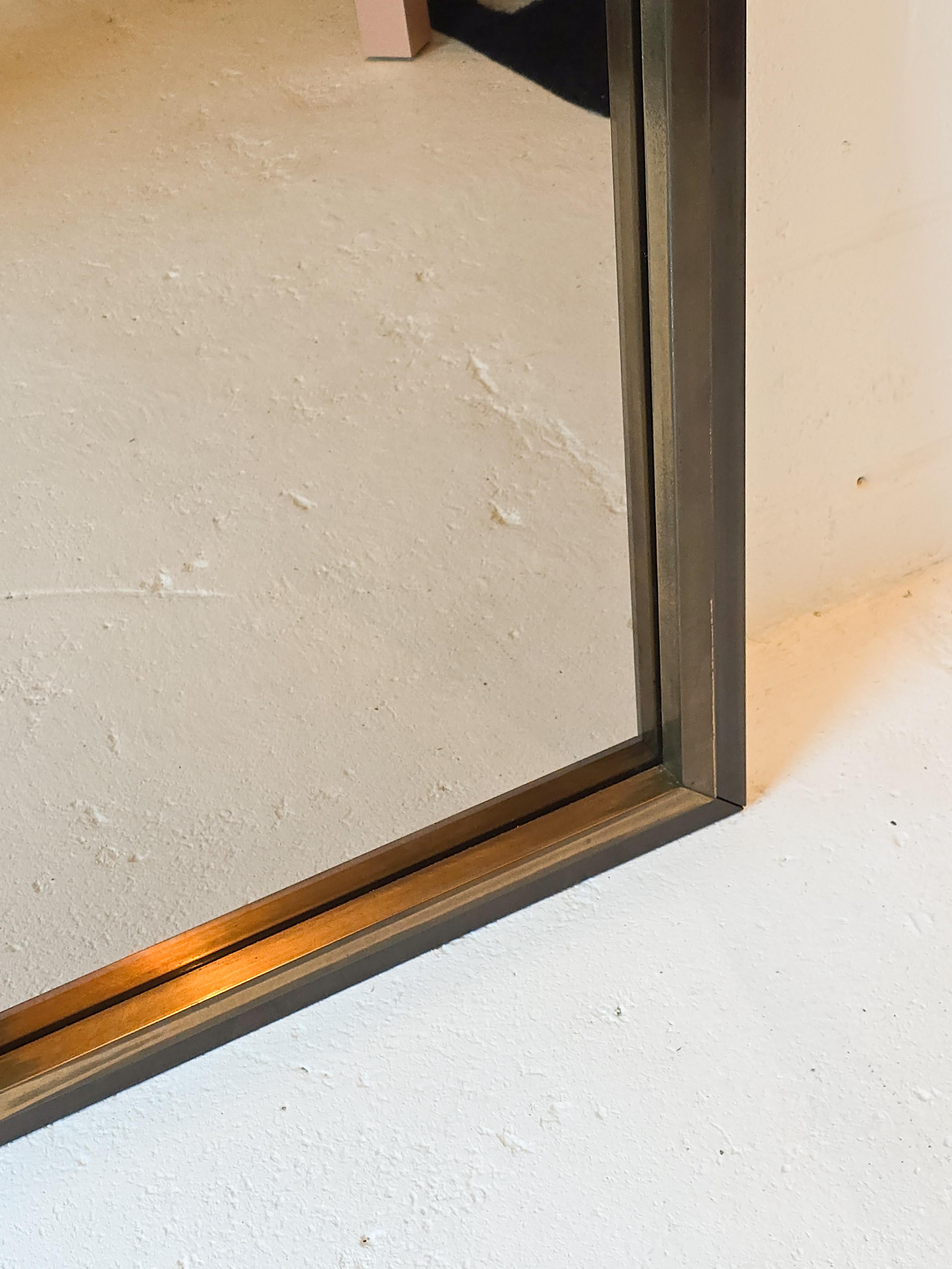 Mid-Century Modern Miroir en bronze teinté dans le style de Romeo Rega, 1970 en vente