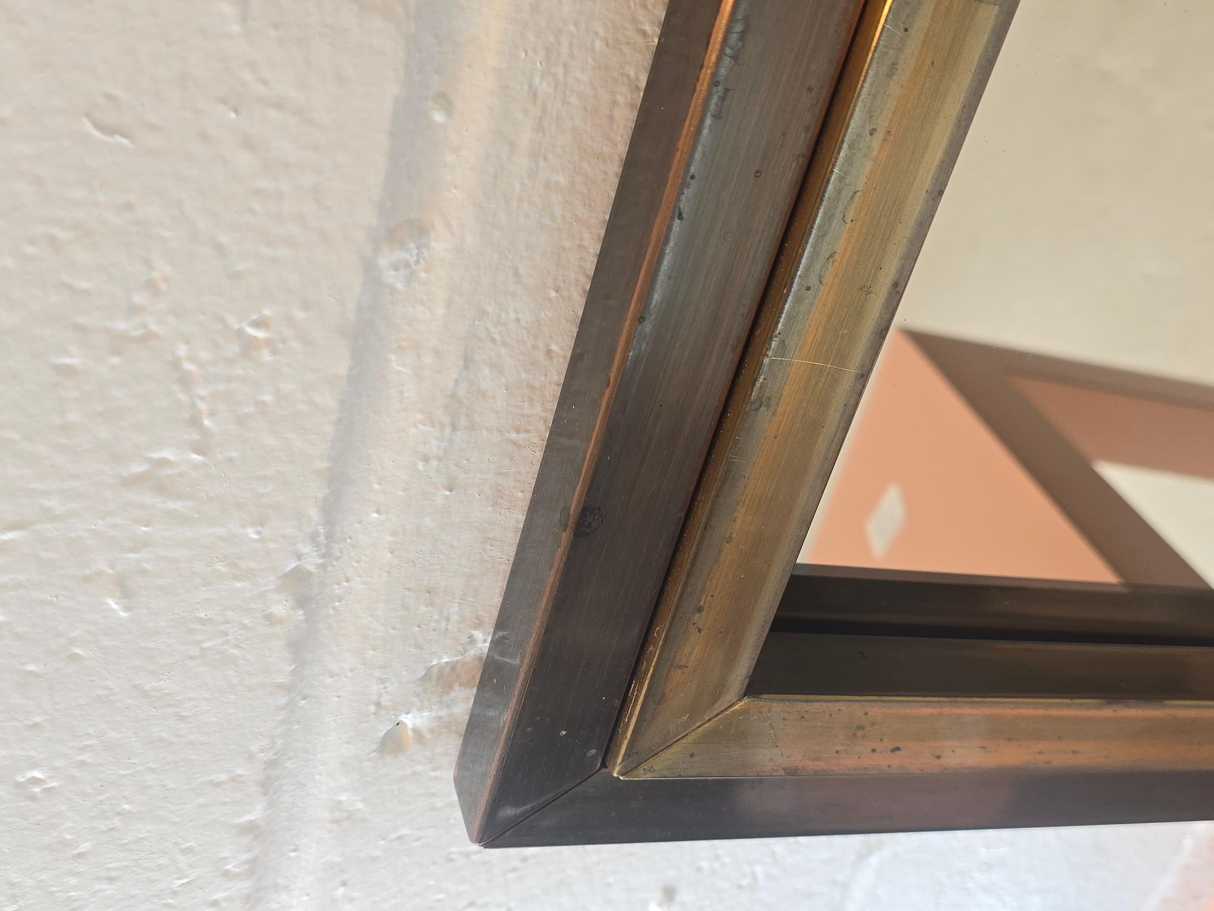 Laiton Miroir en bronze teinté dans le style de Romeo Rega, 1970 en vente