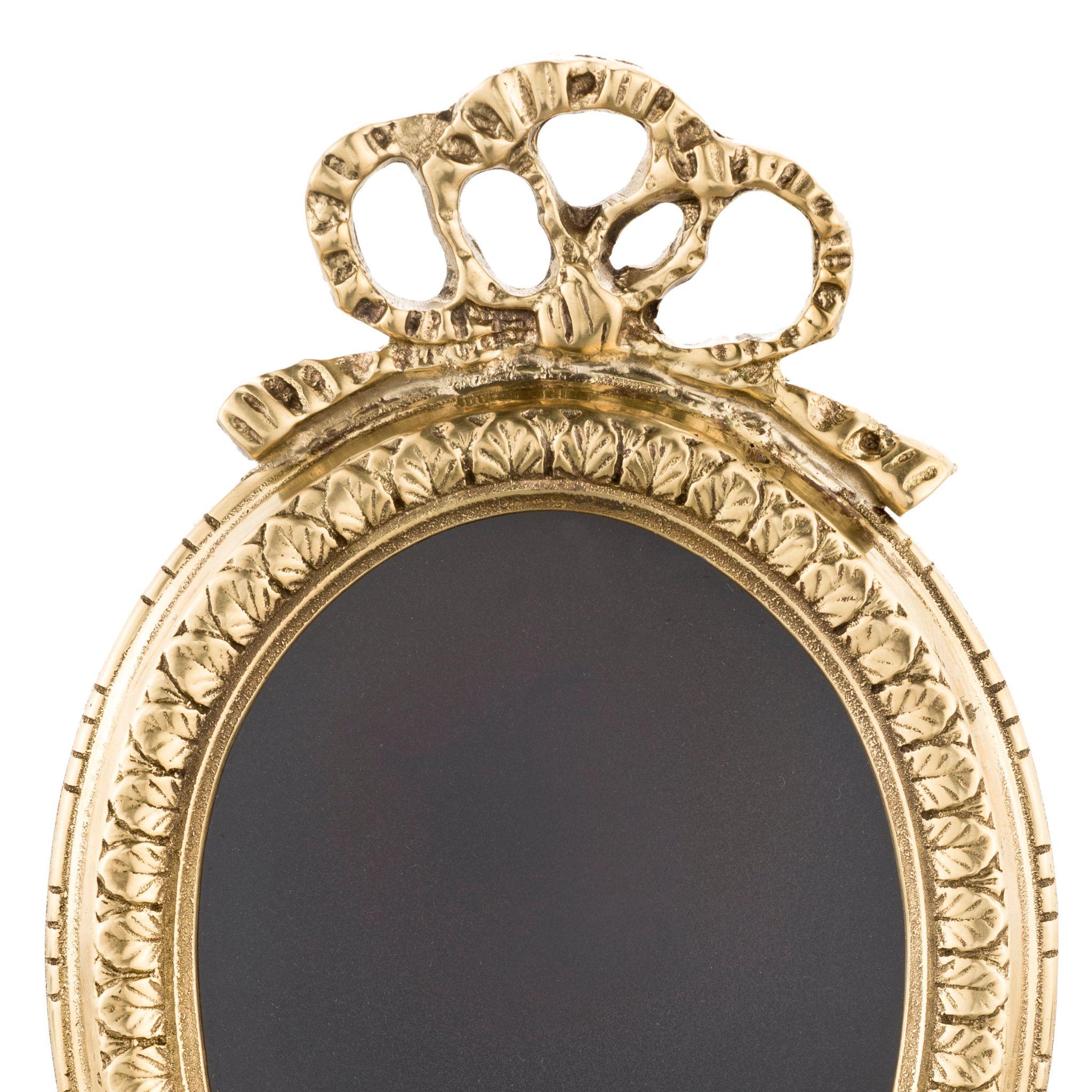 Italian Sissi brass frame with big ribbon For Sale