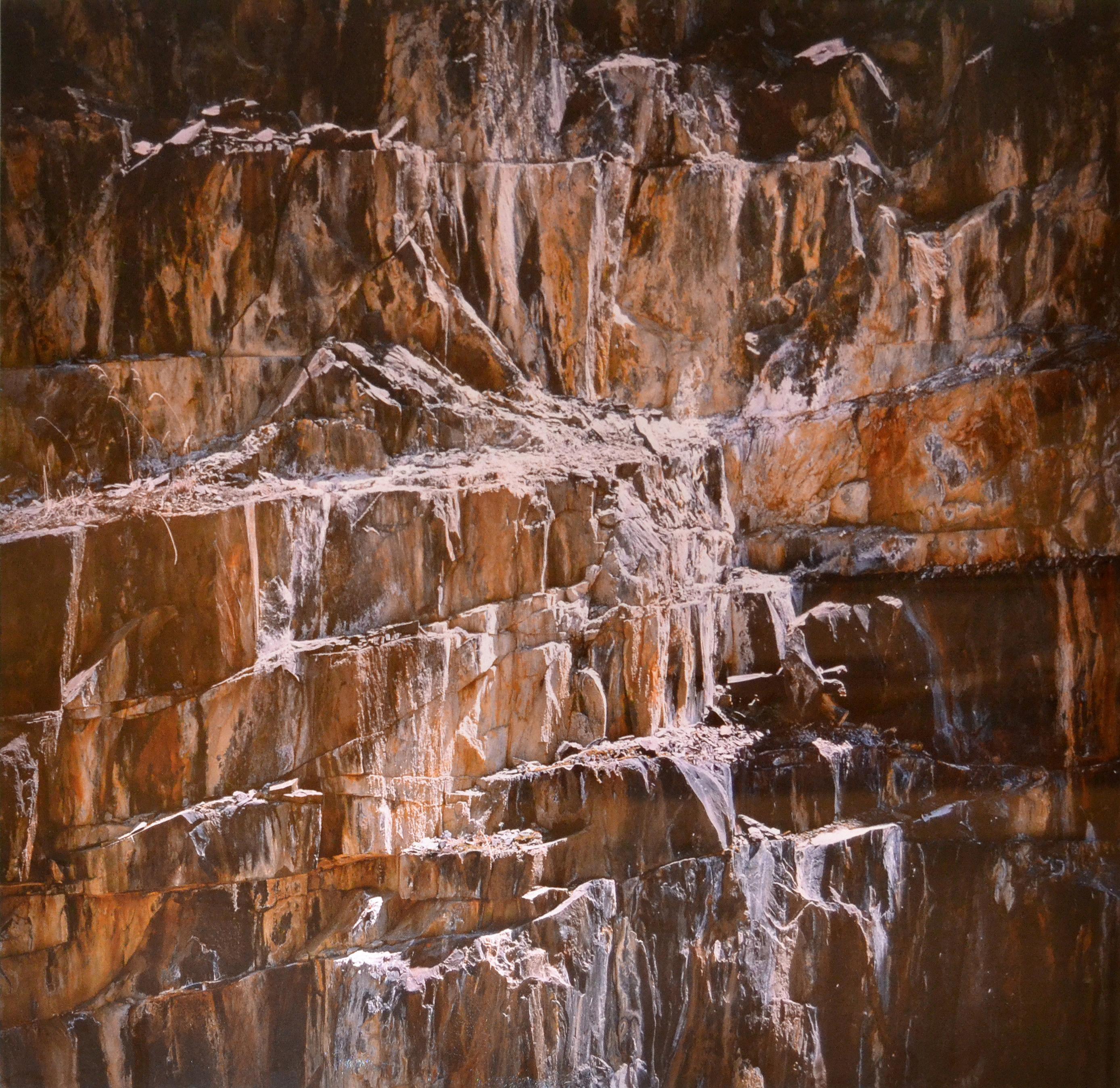 Brass Framed Photography - Fine Art from a Rock of Sierra Nevada Mountains Yosemite National Park.
History of this picture is placed on the reverse.
Professionally framed. 
Size of the Image: 19 x 19 inches.