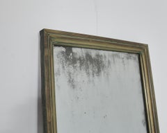 Brass Framed Late 19th C. Brasserie Mirror