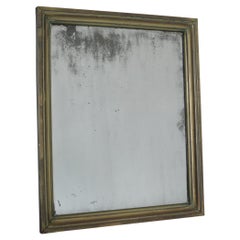 Brass Framed Late 19th C. Brasserie Mirror