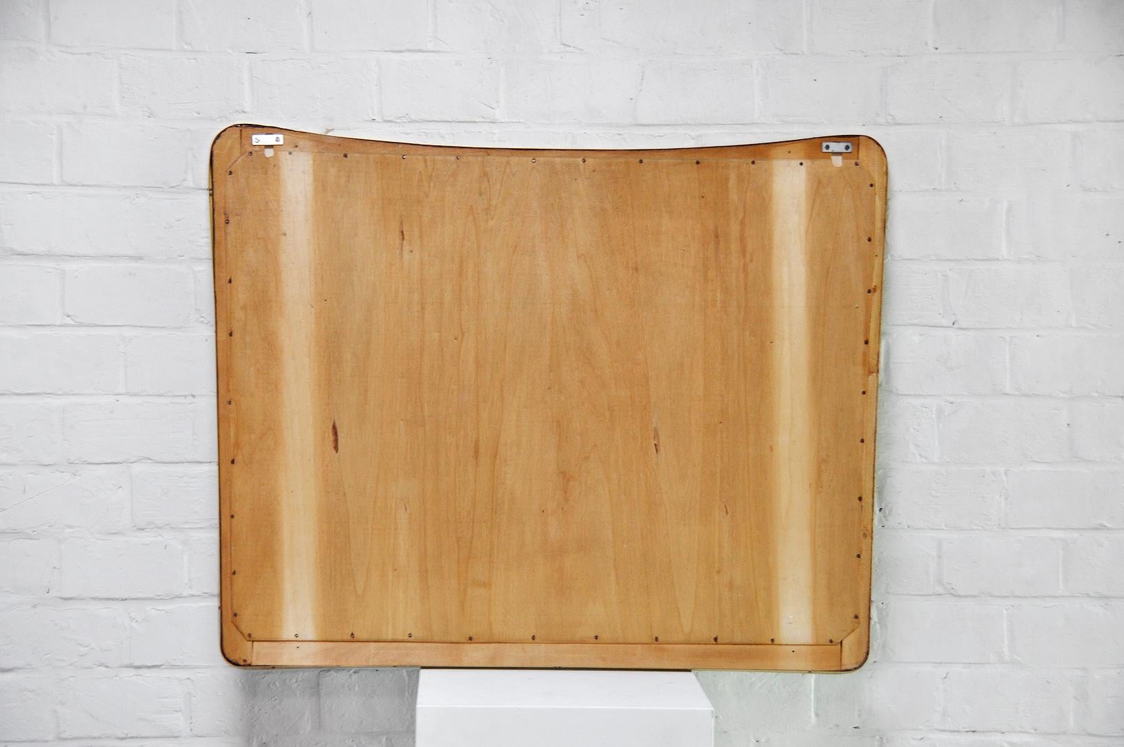Brass Framed Mirror in the Style of Gio Ponti, Italy, 1960's For Sale 3