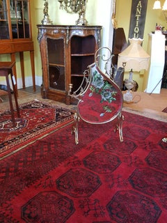 Brass Framed Mirrored Fire Screen