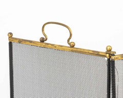 Brass Framed Tri-Fold Firescreen