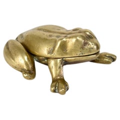 Vintage Brass Frog Box