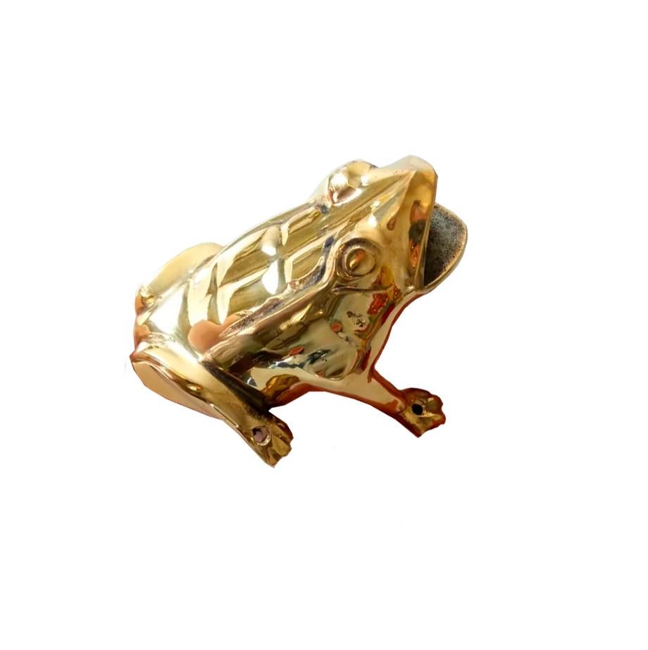 vintage brass frog ashtray