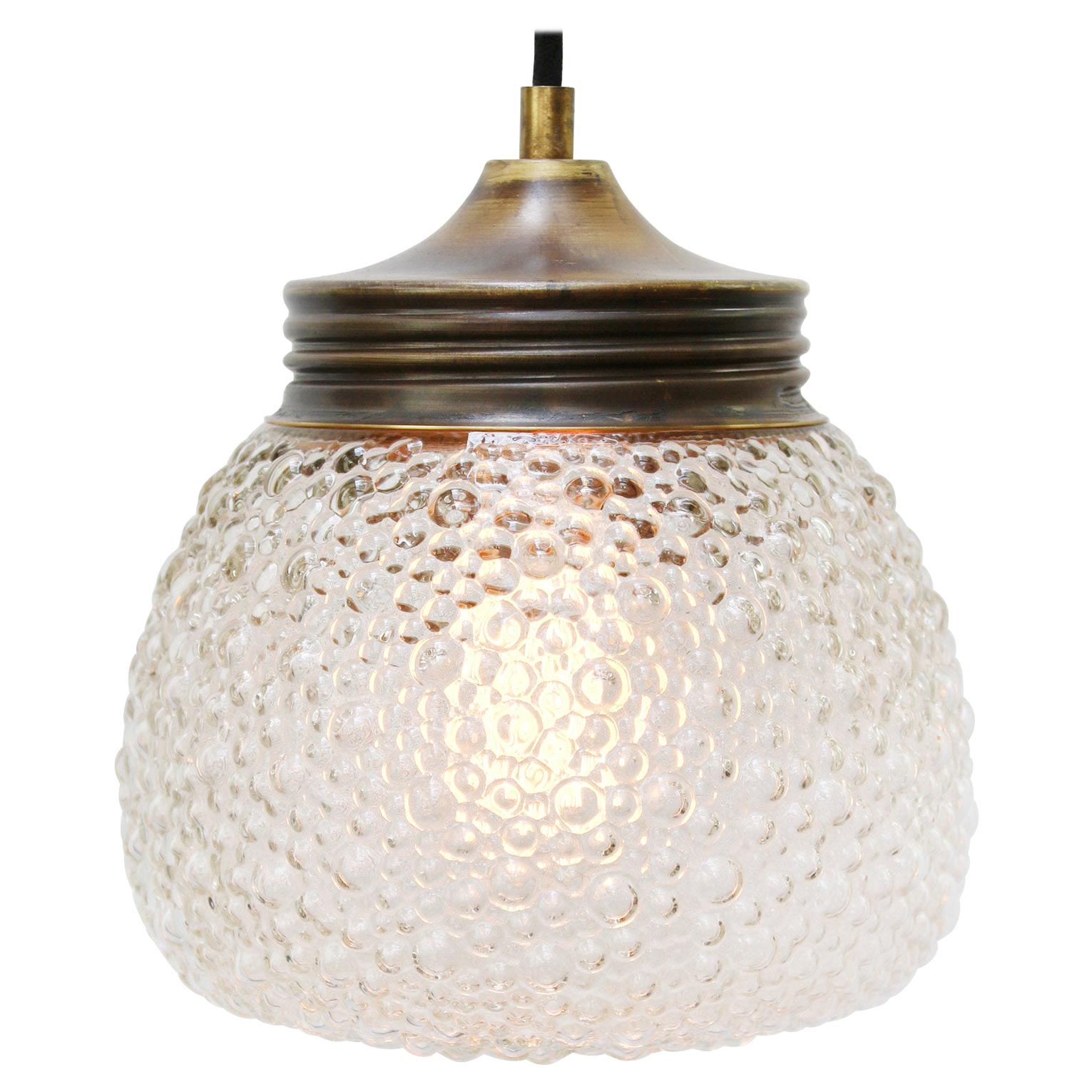 Brass Frosted Glass Vintage Pendant Lights