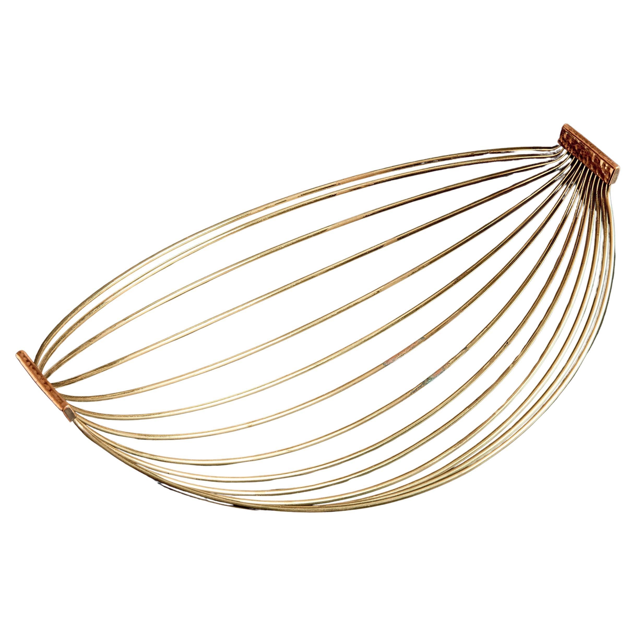 Brass Fruitbowl by Werkstätte Carl Auböck, Austria, 1960s For Sale