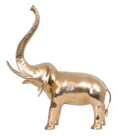 Brass Full Bodied Elephant Sculpture