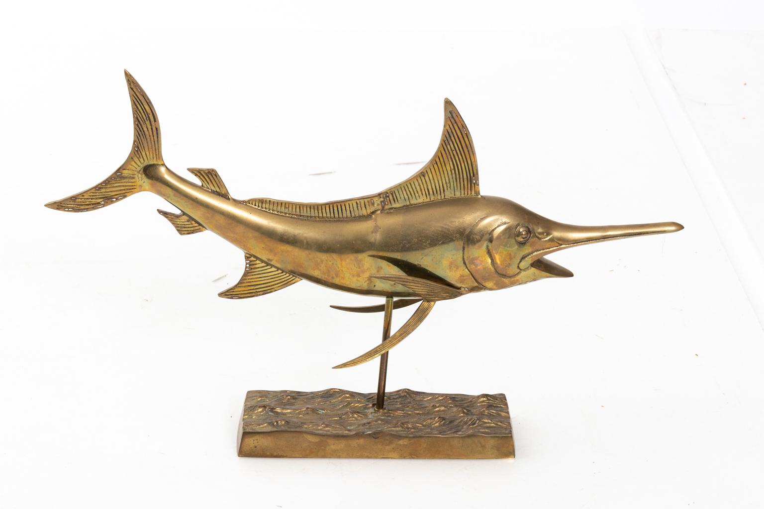 Brass Full Body Sail Fish Sculpture 5