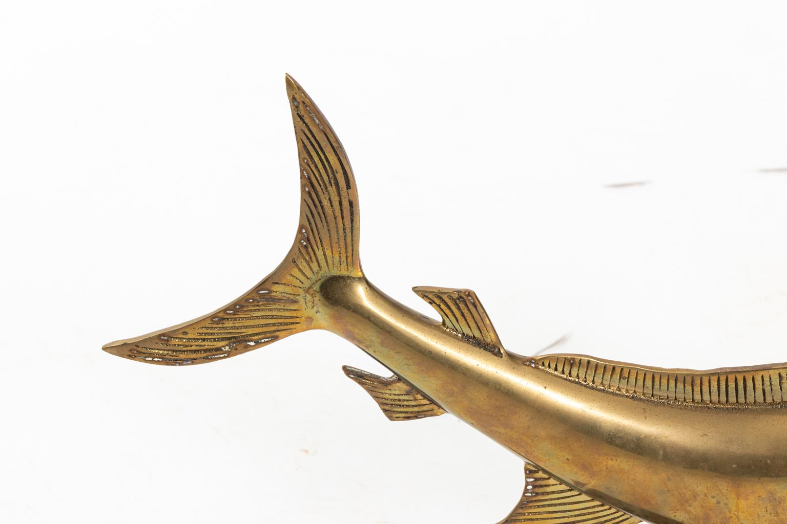 Brass Full Body Sail Fish Sculpture 6