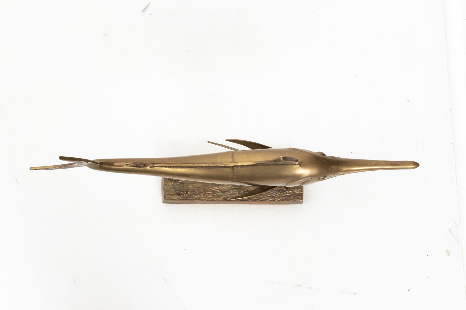 Brass Full Body Sail Fish Sculpture 8
