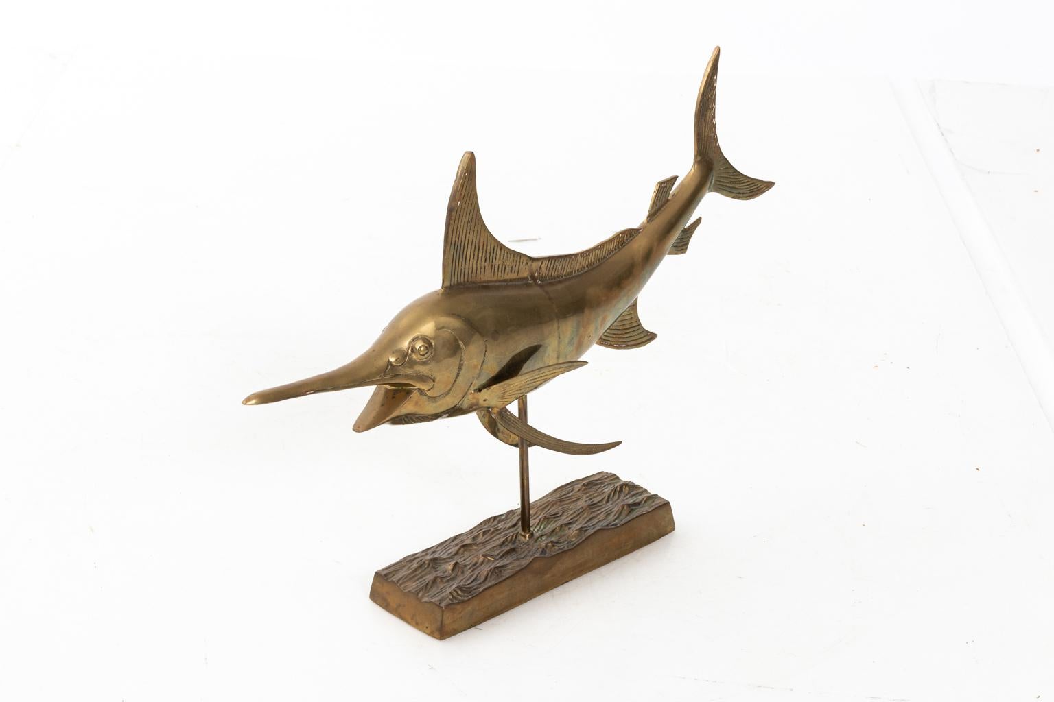 Brass Full Body Sail Fish Sculpture 1