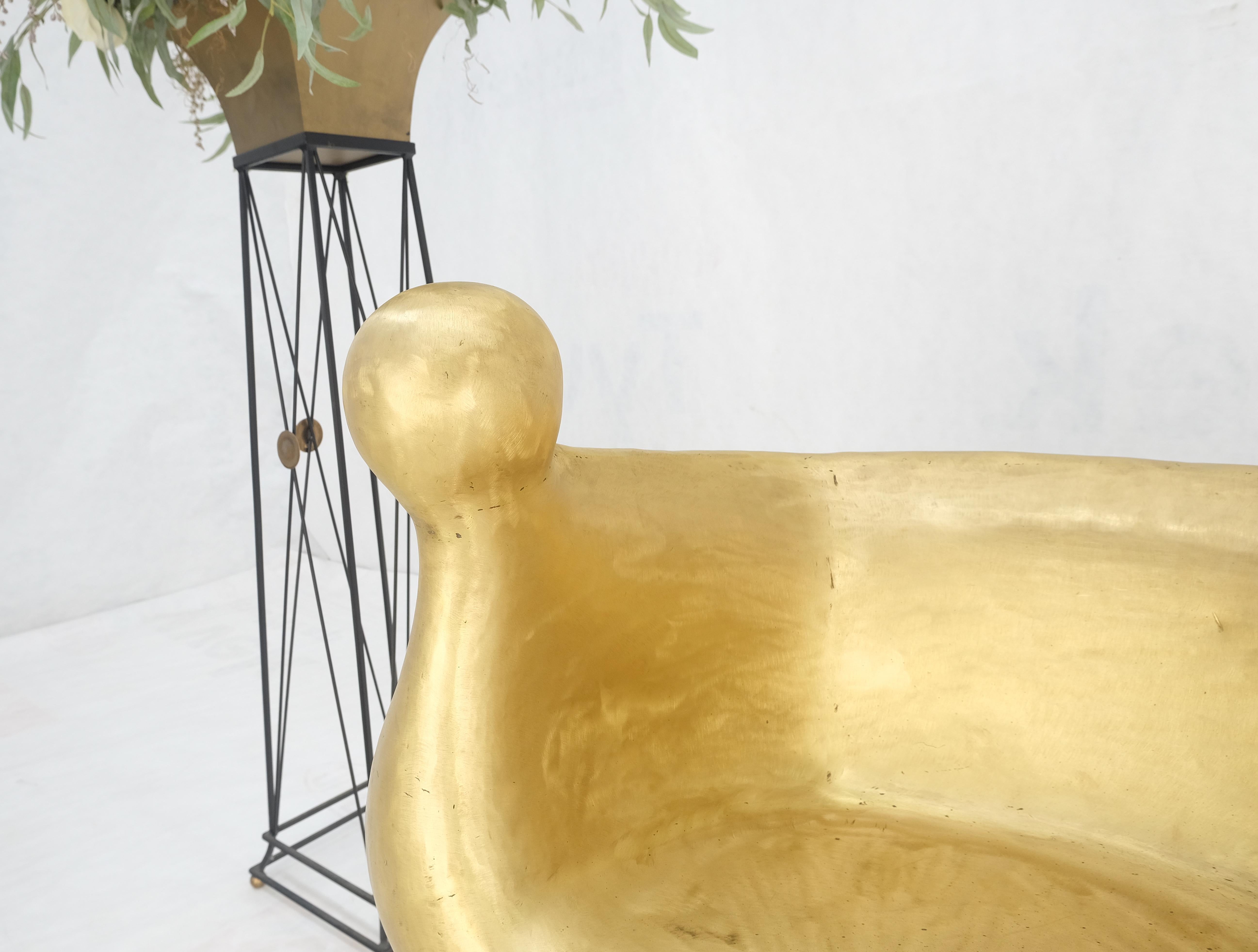 Brass Futuristic Organic Nouveau Lounge Club Chair Throne Outdoor Metal MINT! For Sale 7