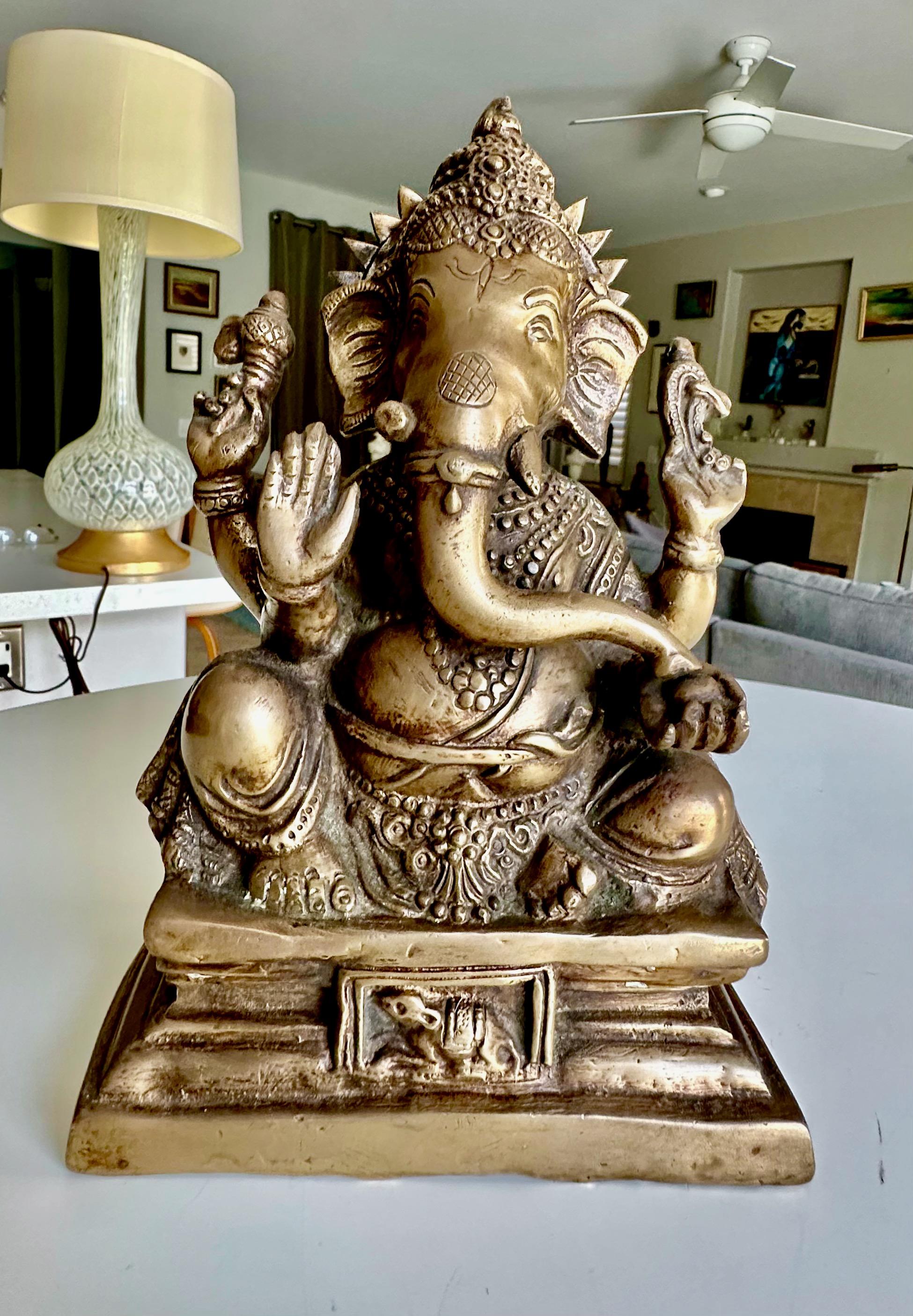 
Elevate your space with the enchanting presence of this stunning Brass Lord Ganesha Statue, the Divine Symbol of Love and Enlightenment. Meticulously crafted from high-quality brass.