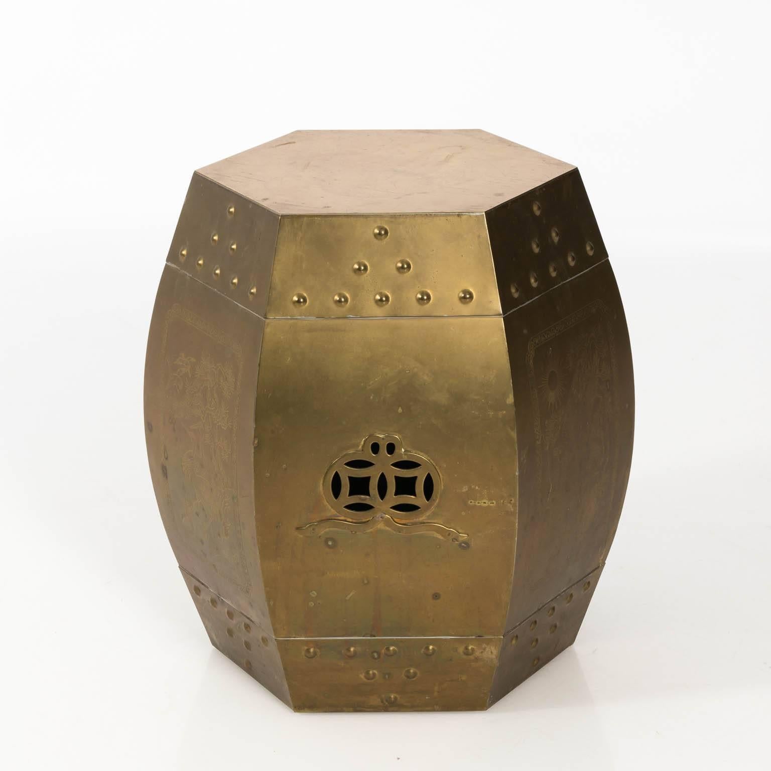 Polished Brass Garden Seat