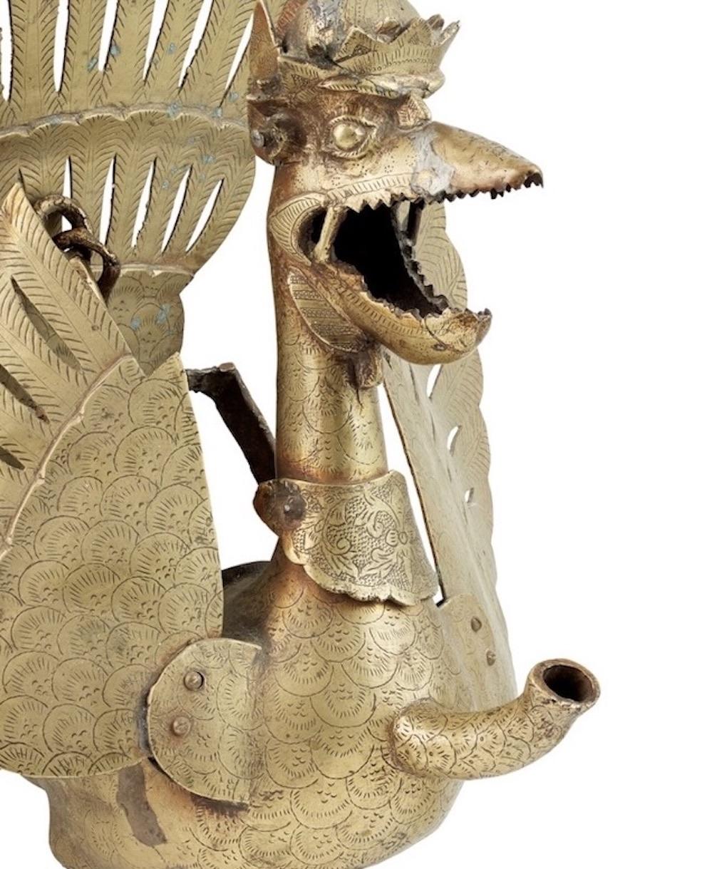 Indien Lampe à huile Wayang Kulit en laiton Garuda 