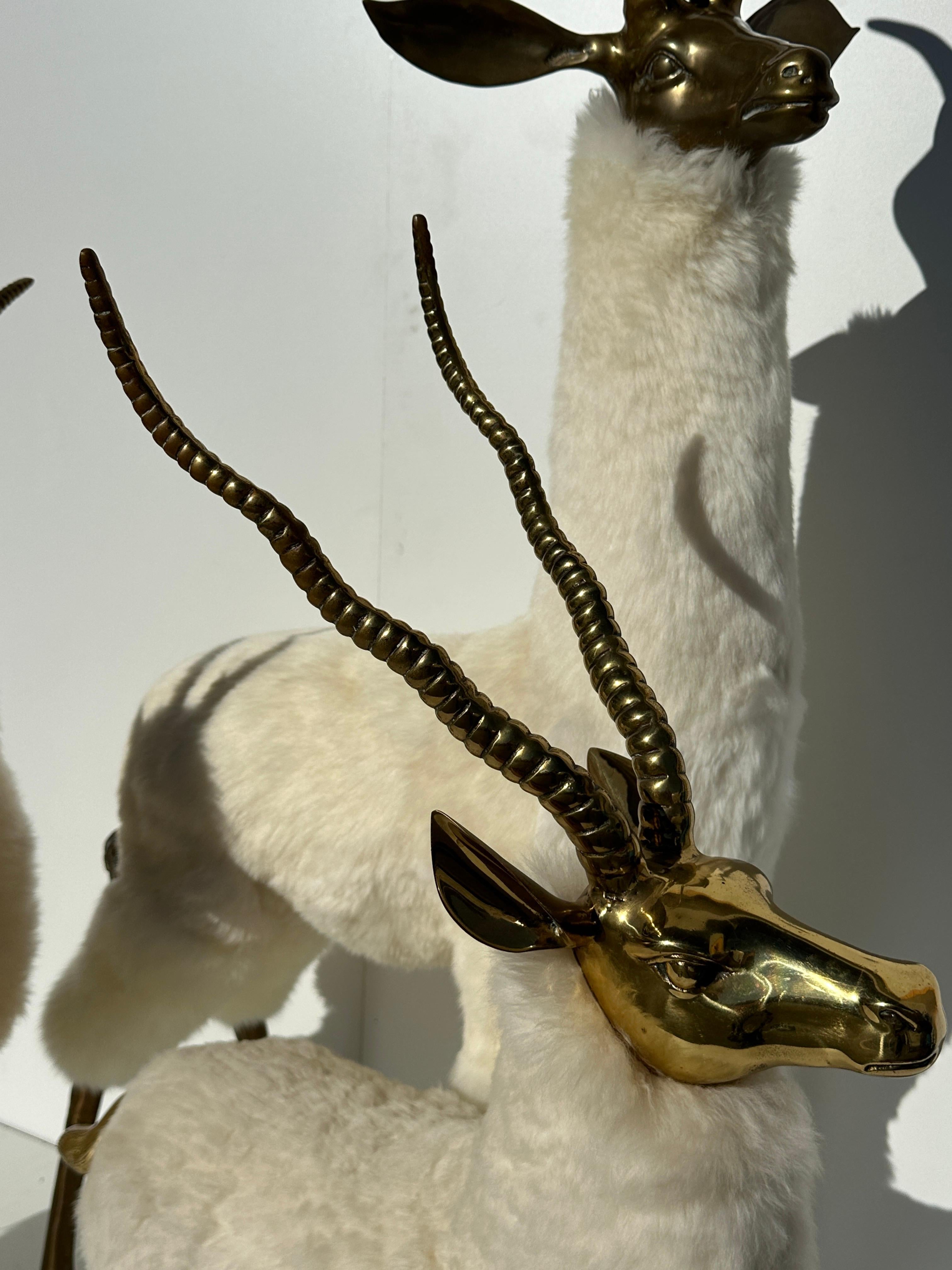 Brass Gazelle / Antelope Family Sculpture For Sale 4