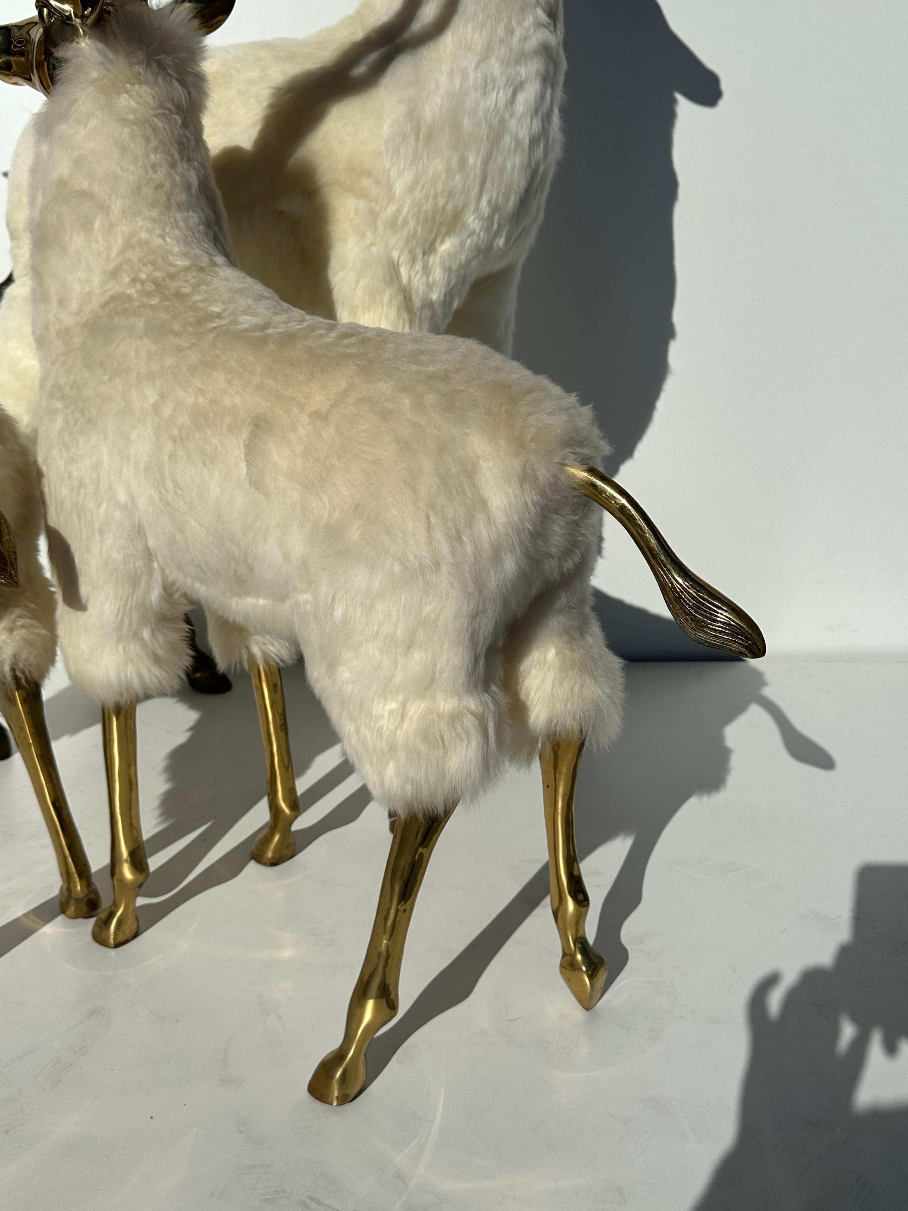 Brass Gazelle / Antelope Family Sculpture For Sale 6