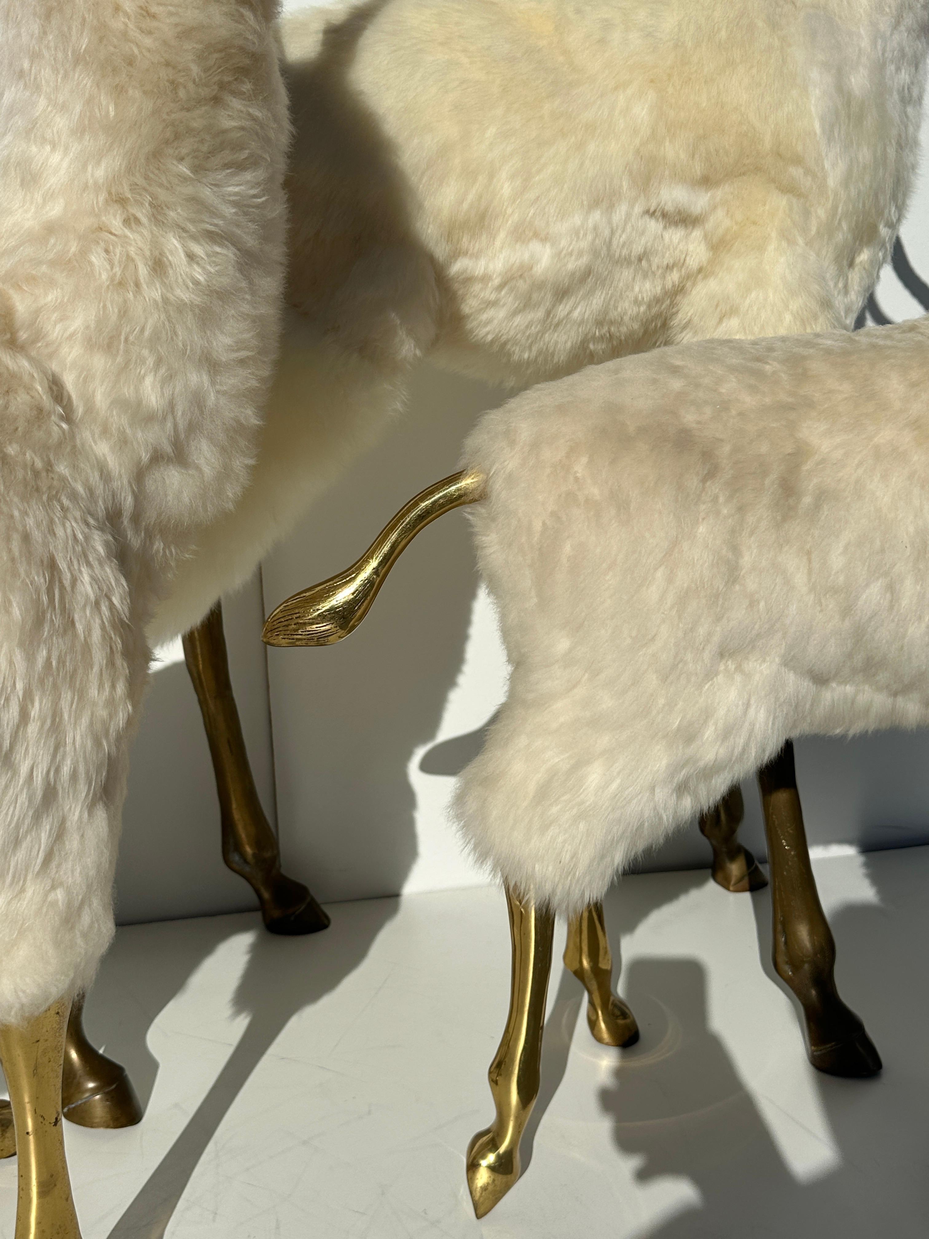 Brass Gazelle / Antelope Family Sculpture For Sale 9
