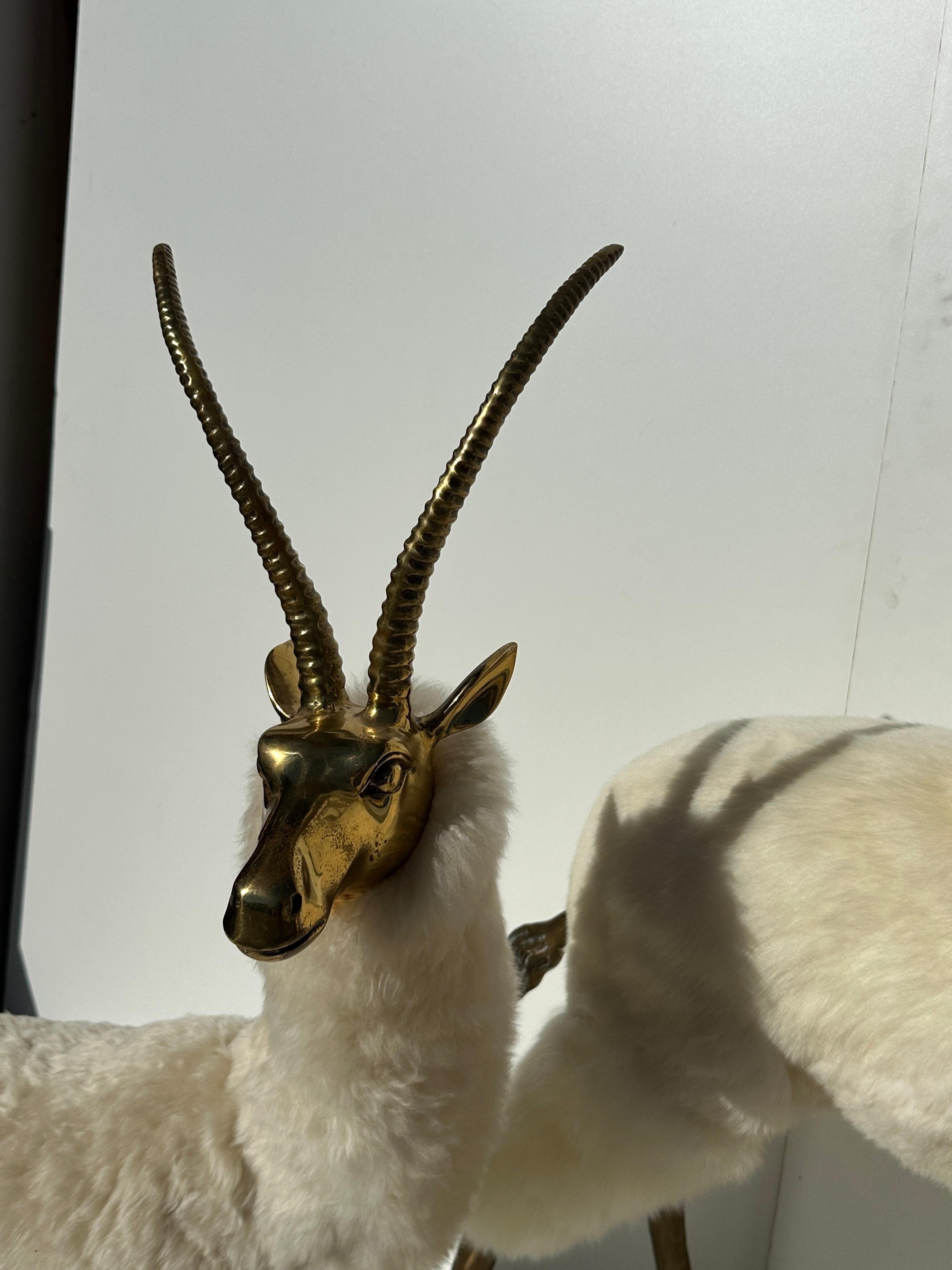 Brass Gazelle / Antelope Family Sculpture For Sale 1