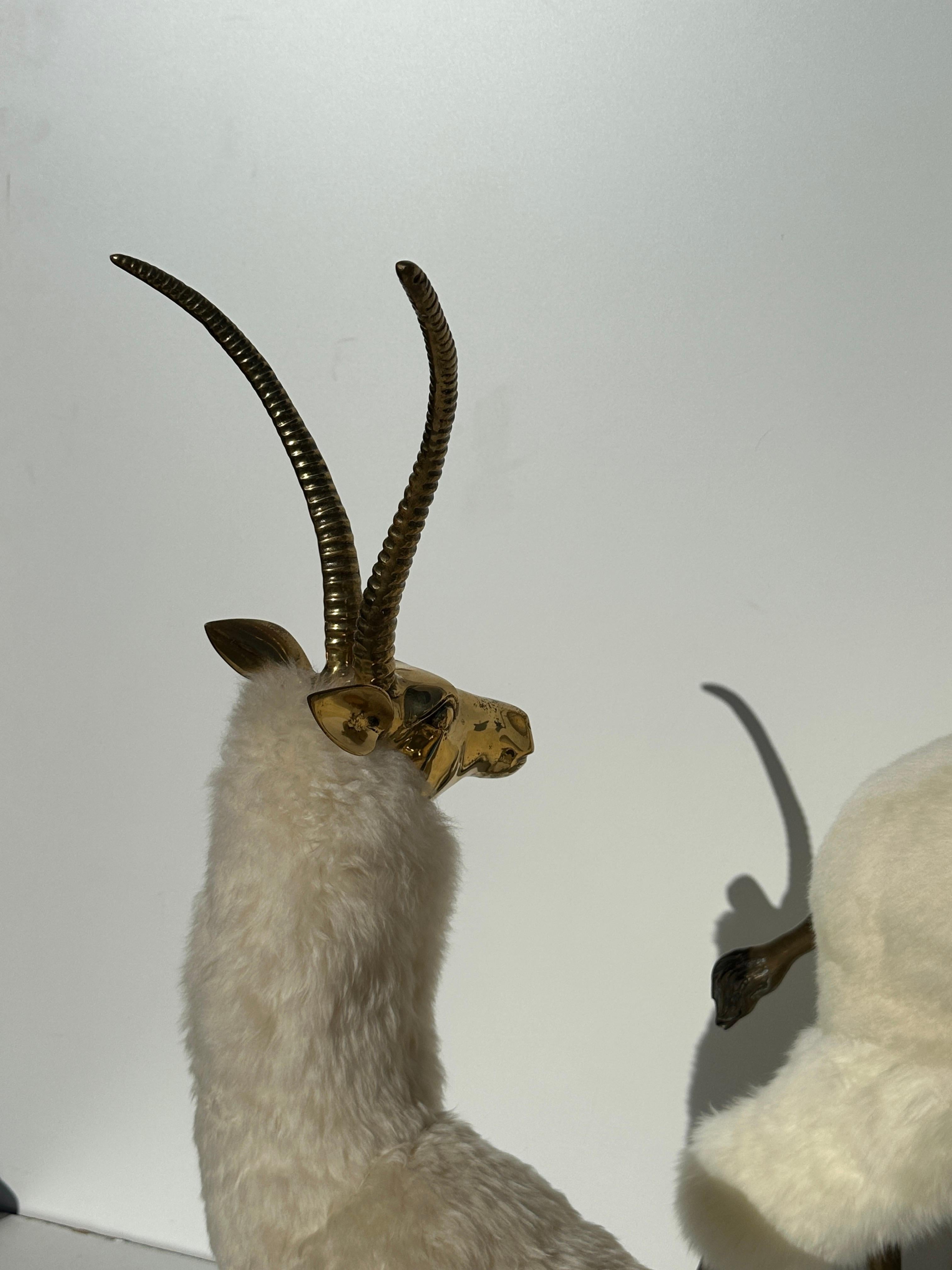 Brass Gazelle / Antelope Family Sculpture For Sale 2