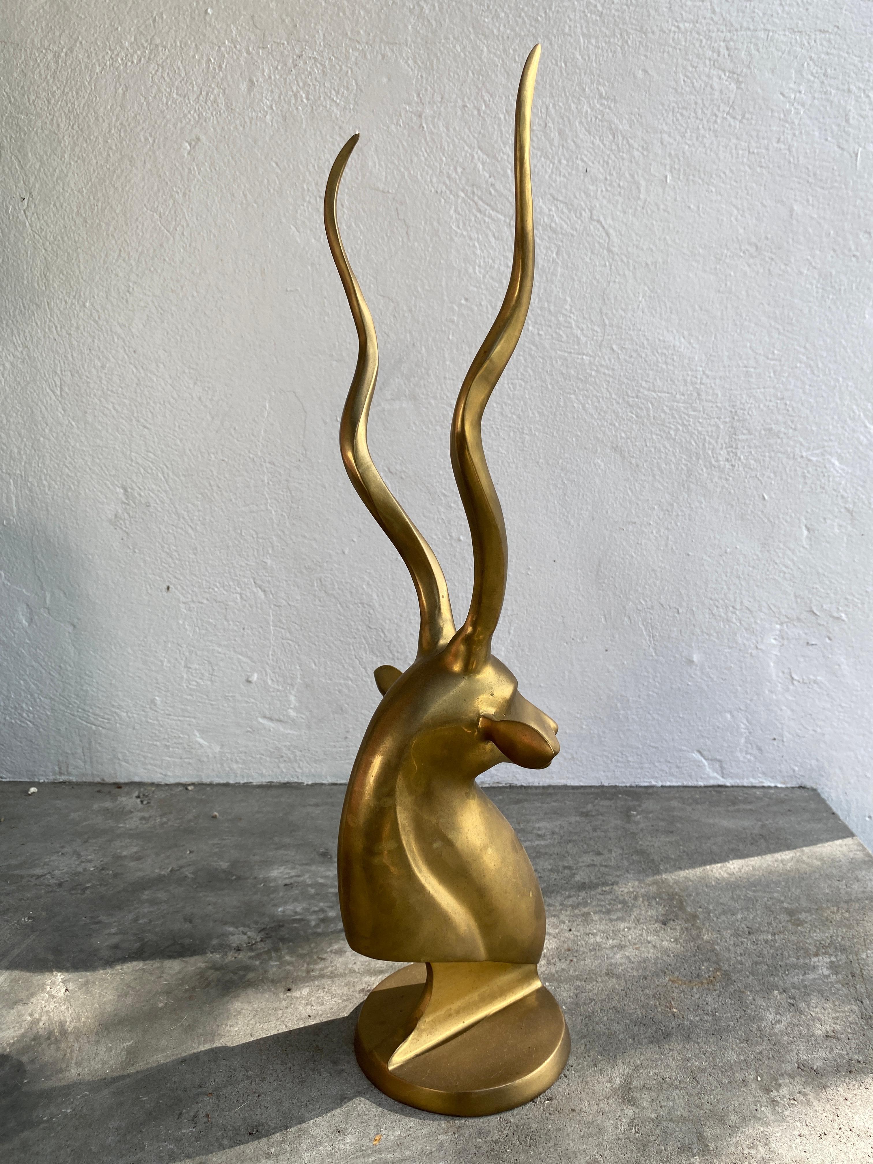 Gazelle en laiton Sculpture antilope Objects for Objects 1