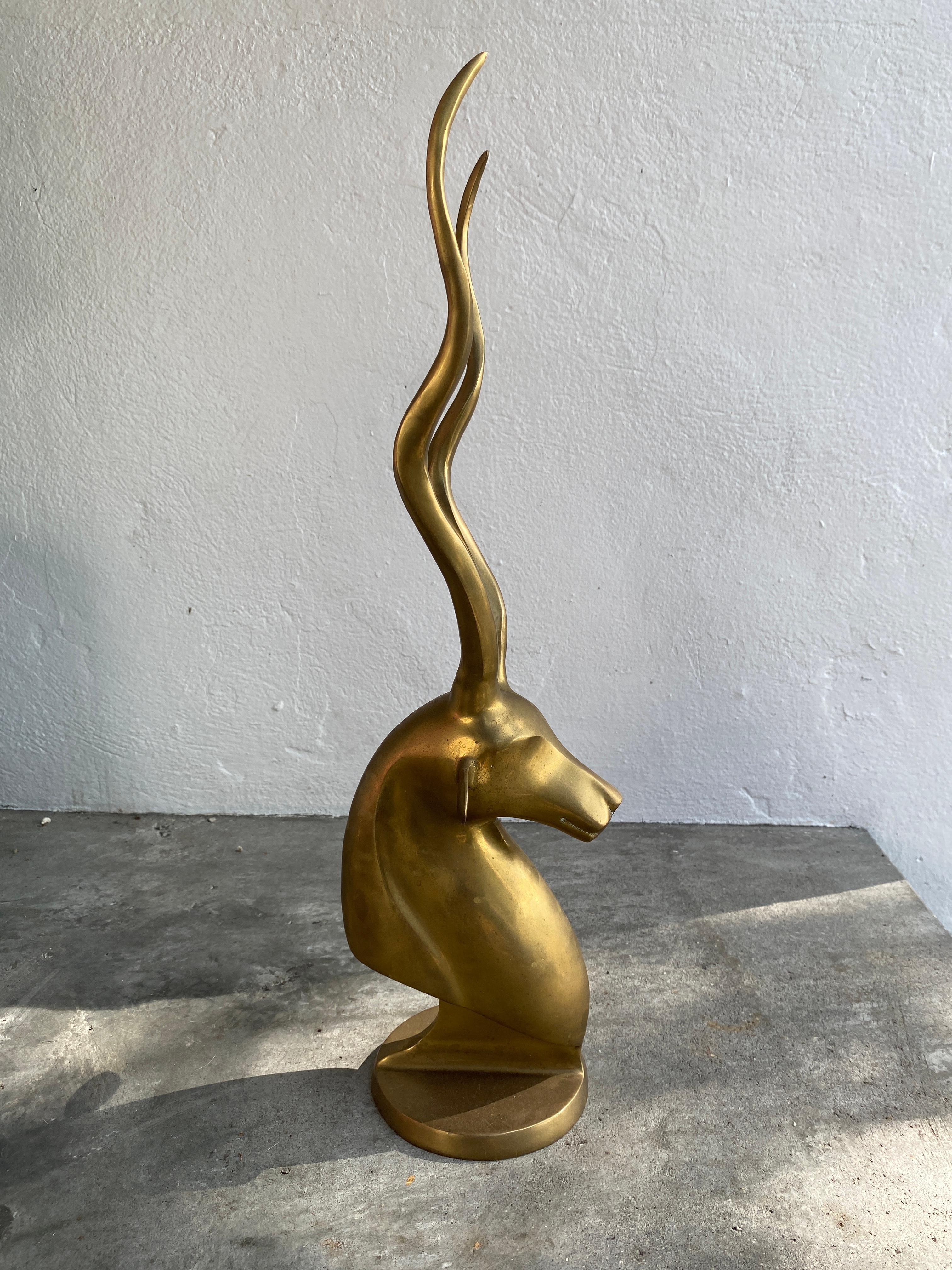 Gazelle en laiton Sculpture antilope Objects for Objects 2
