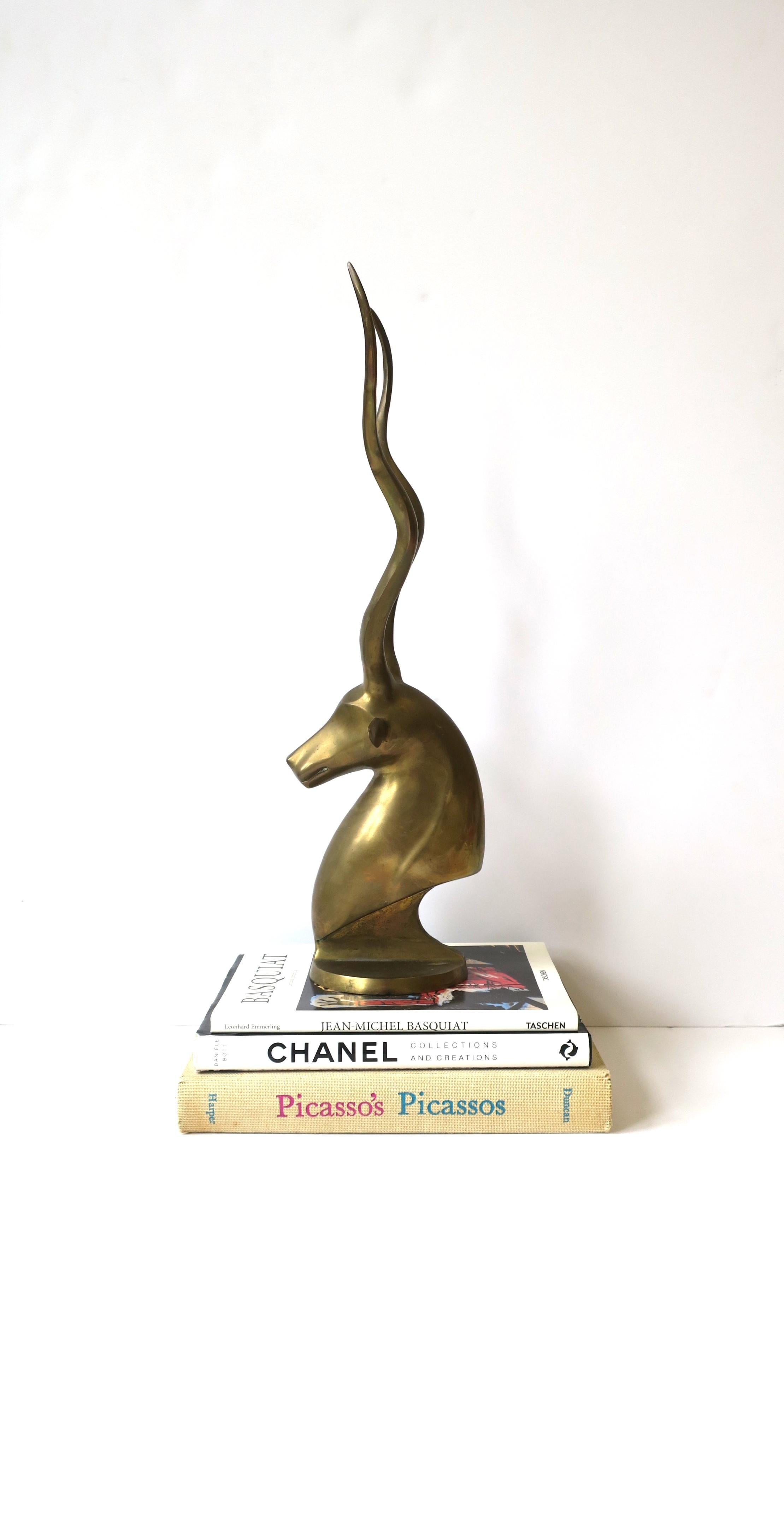 Fin du 20e siècle Sculpture gazelle antilope en laiton Objet for Objects fors, grand en vente