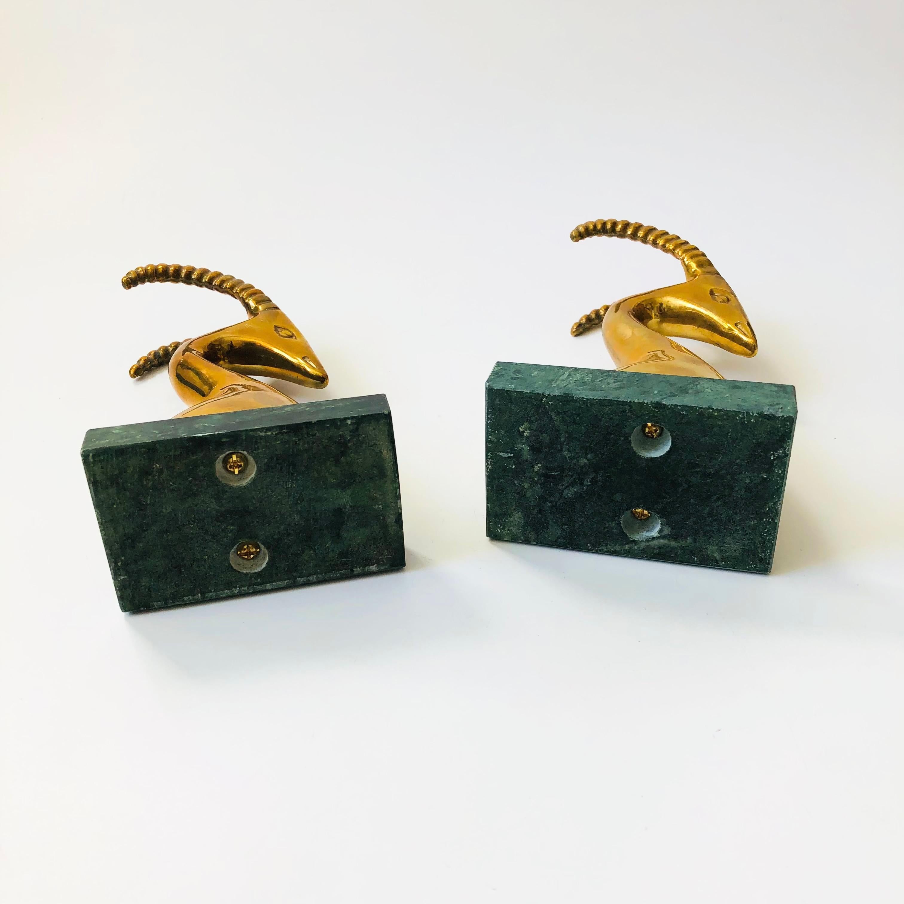 Brass Gazelle Bookends For Sale 3