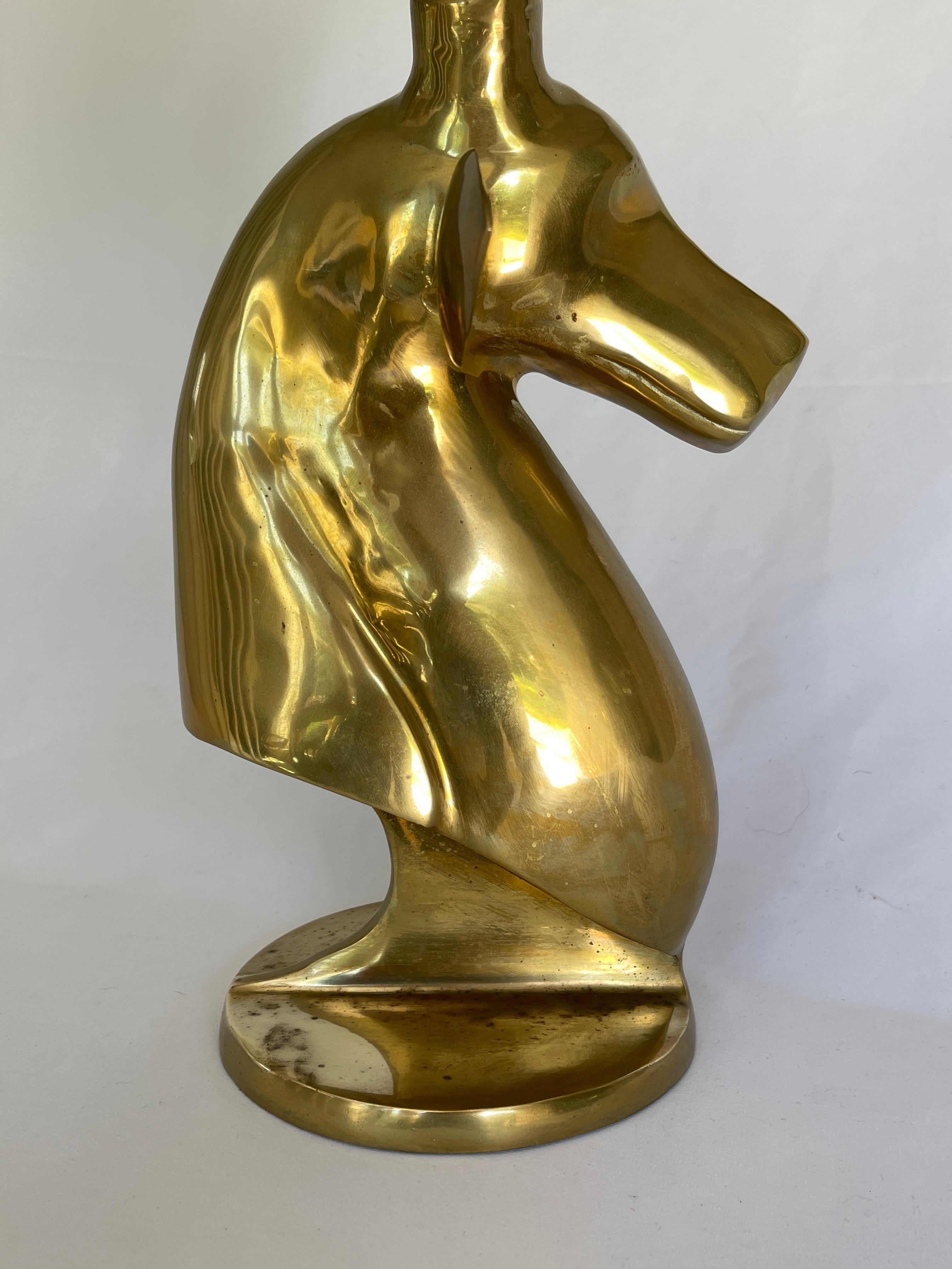 Roberto Estevez Tall Polished Solid Brass Kudu Sculpture For Sale 2