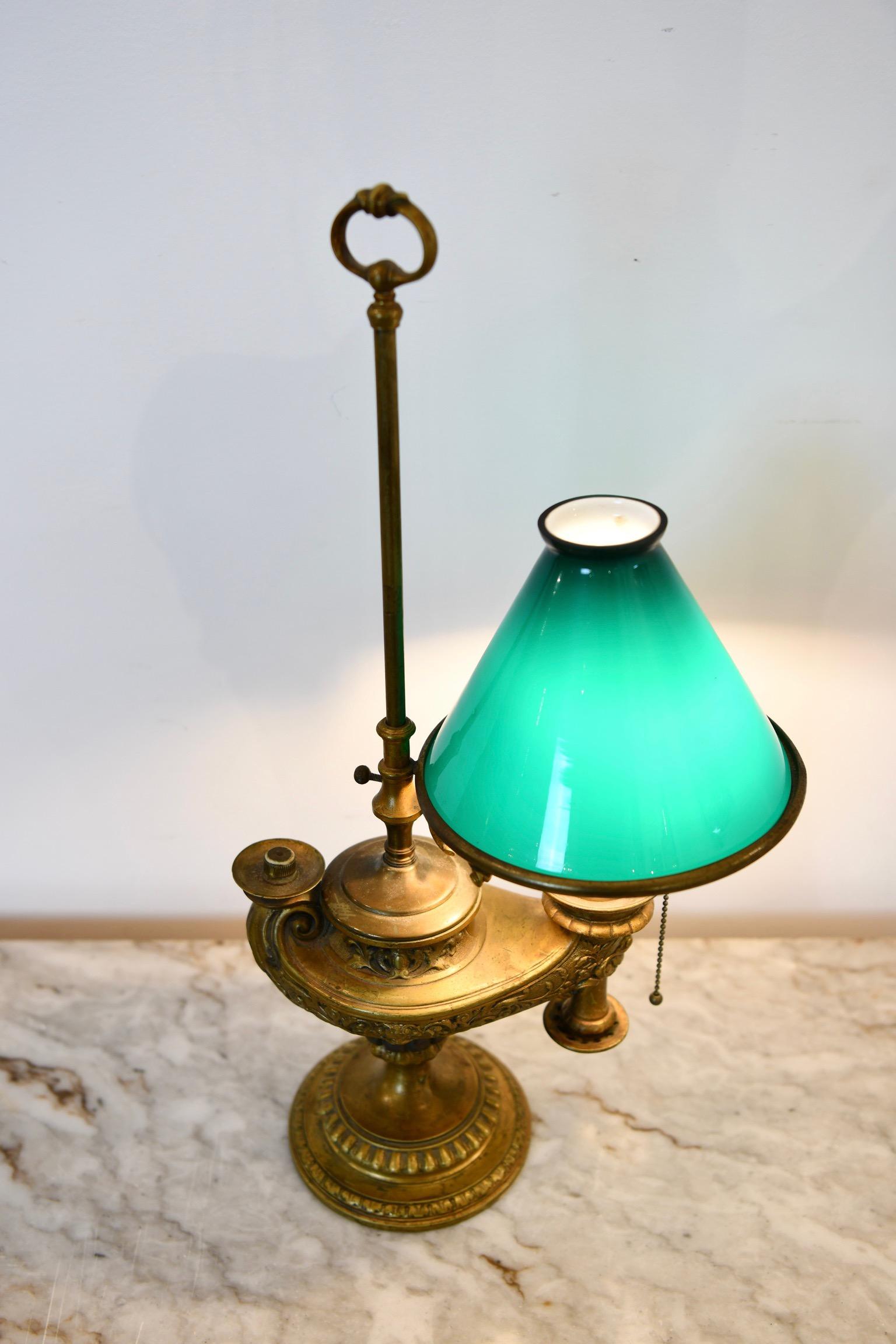 Brass Genie Student Lamp For Sale 1