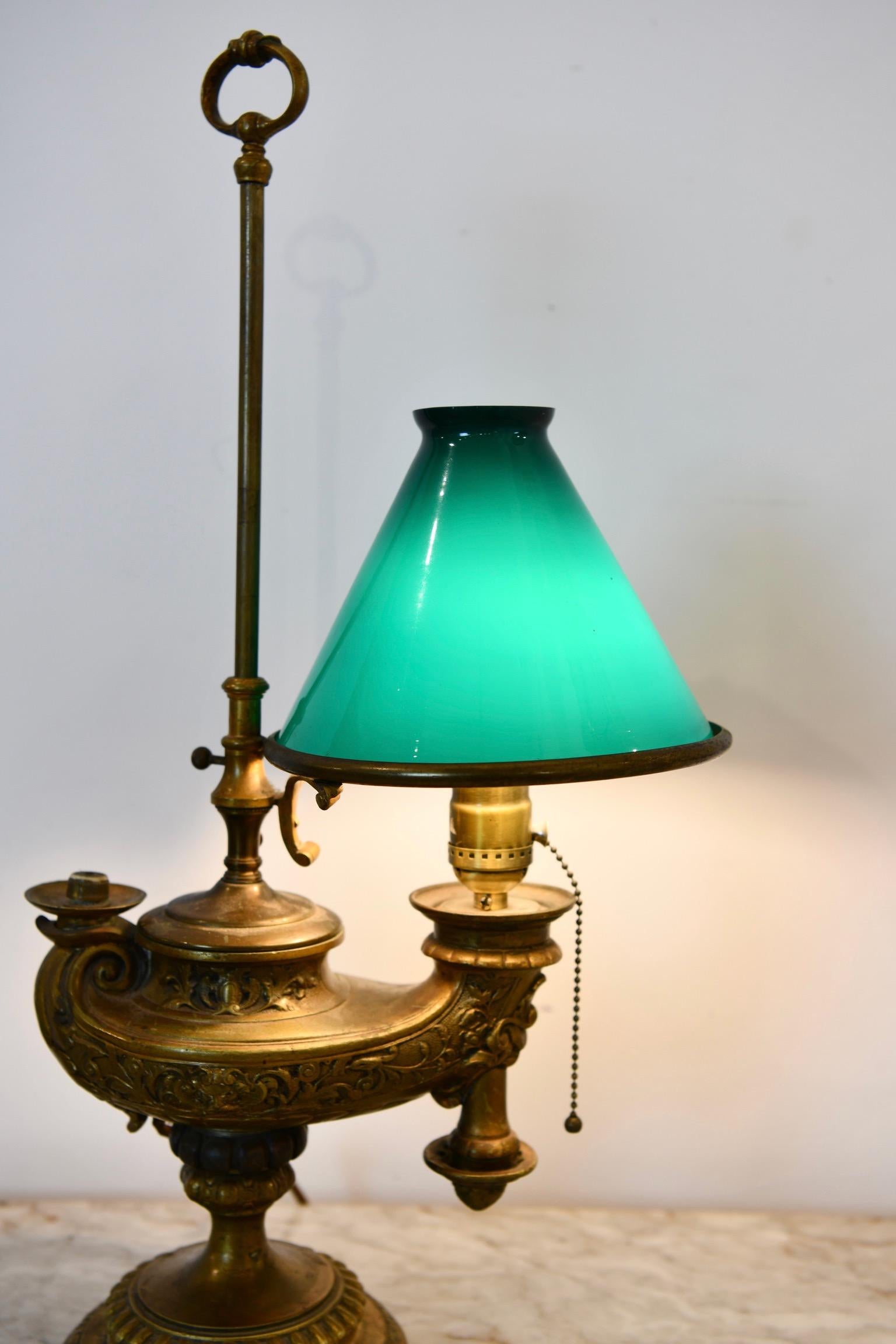 Brass Genie Student Lamp For Sale 2