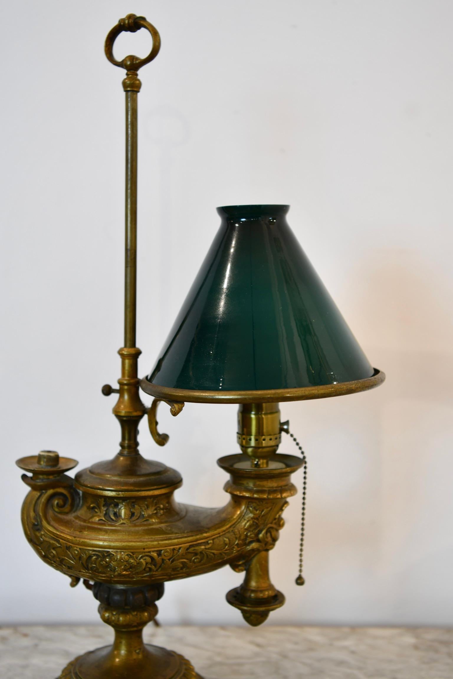 Brass Genie Student Lamp For Sale 3