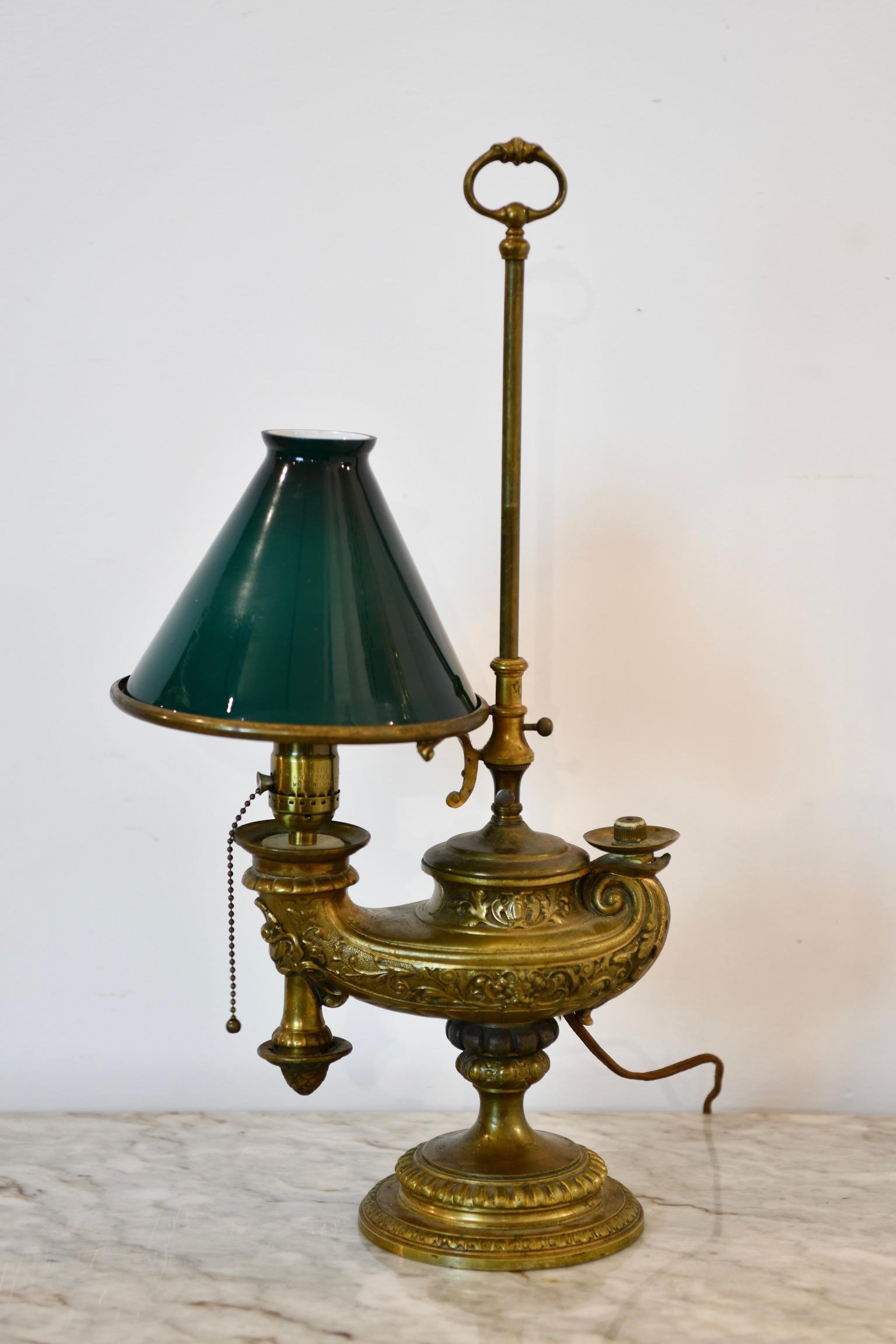 Brass Genie Student Lamp For Sale 4