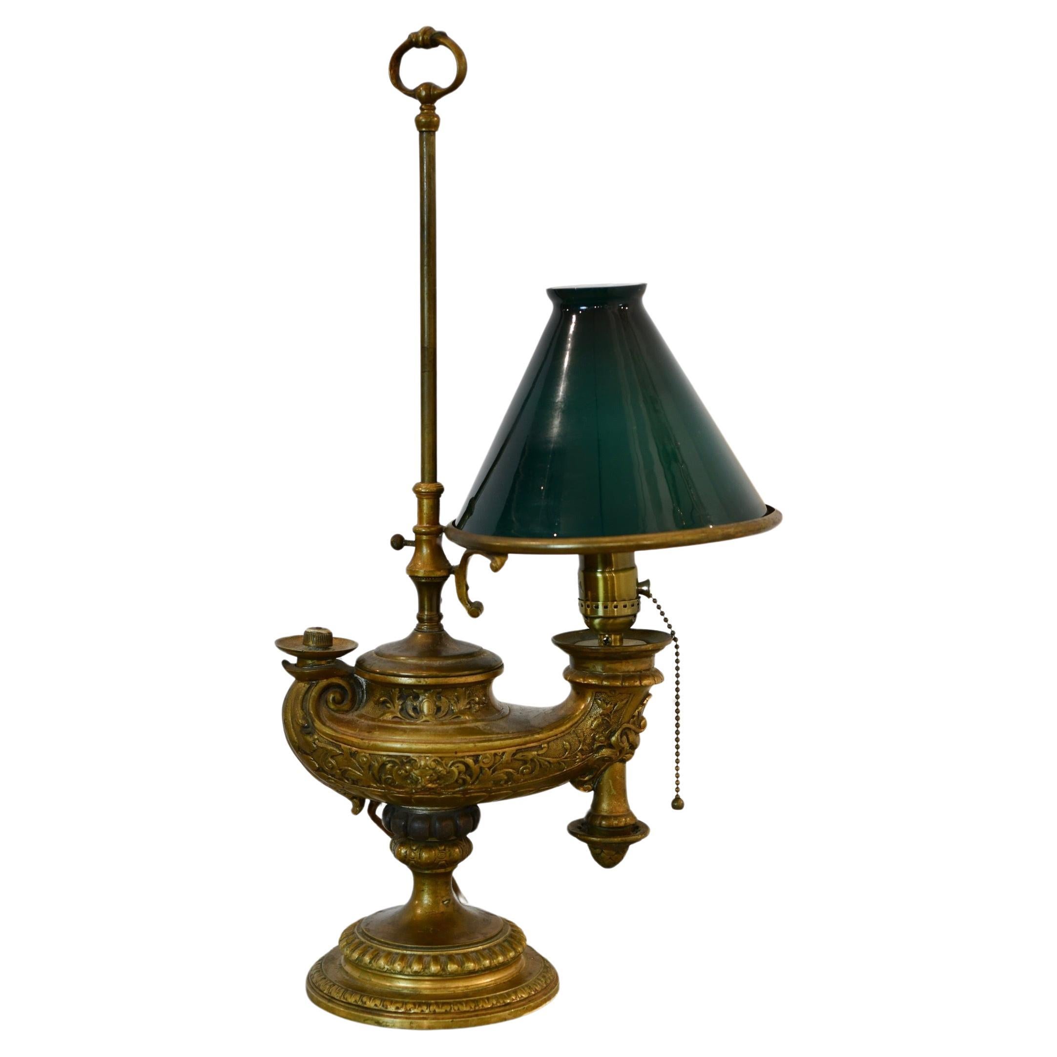 Brass Genie Student Lamp For Sale