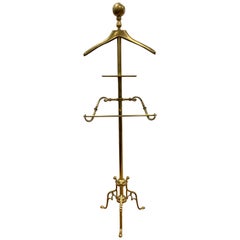 Brass Gentlemen’s Valet Caddy Coat Rack