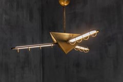 Brass Geometric Pendant Lights, Europe - Late 1980s