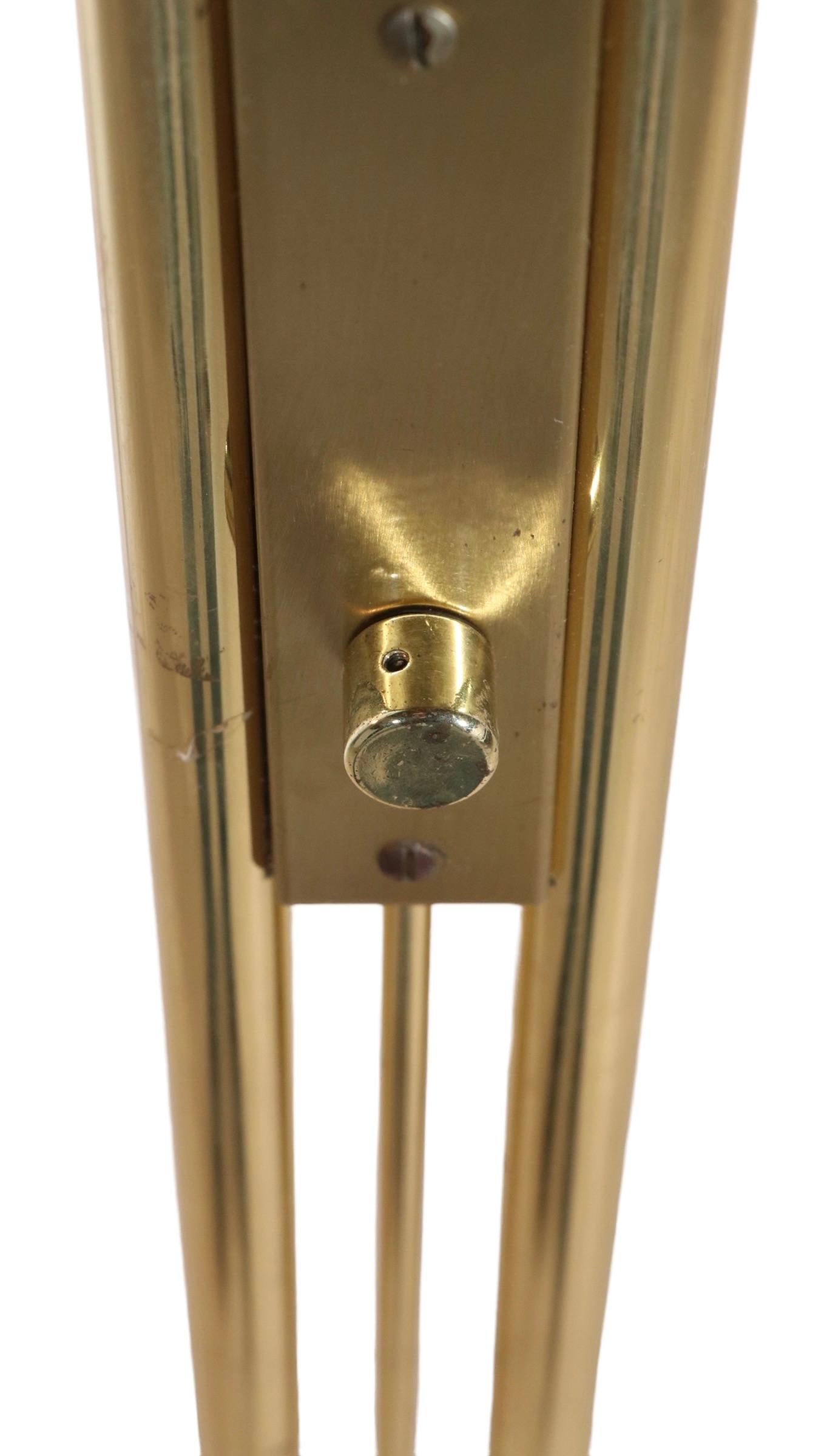 Brass German Postmodern Adjustable Two Light Halogen  Floor Lamp by Holtkoetter 3